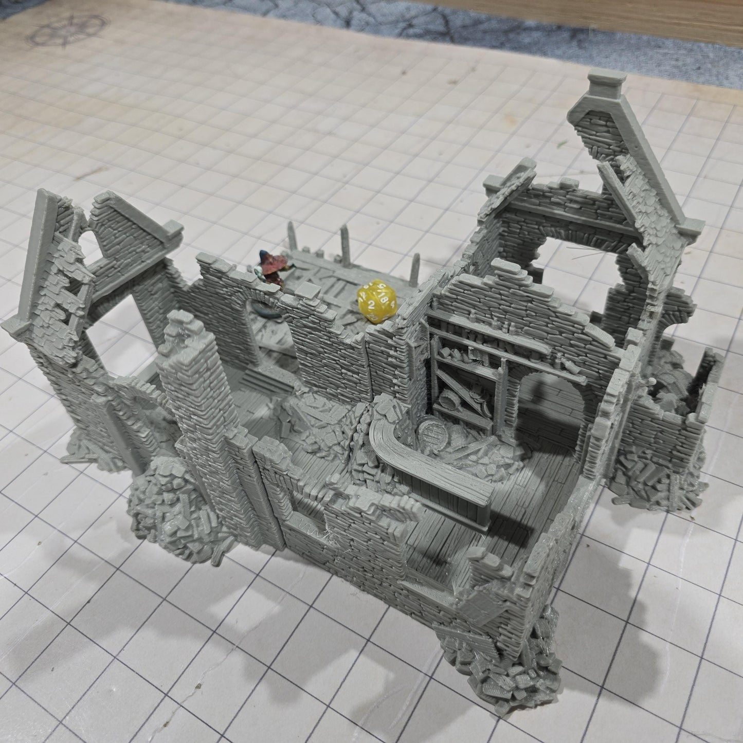 GoldCrown Tavern Ruin for DnD, Pathfinder, Bolt Action, Revolutionary War Games