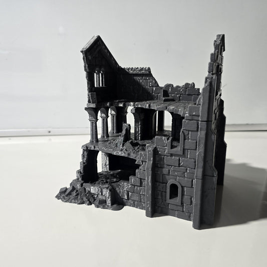 City Building 5 Ruins - Arkenfel House 5 Ruin - Dark Realms Ruins 5 - - Dungeons and Dragons - 28mm Terrain - terrain