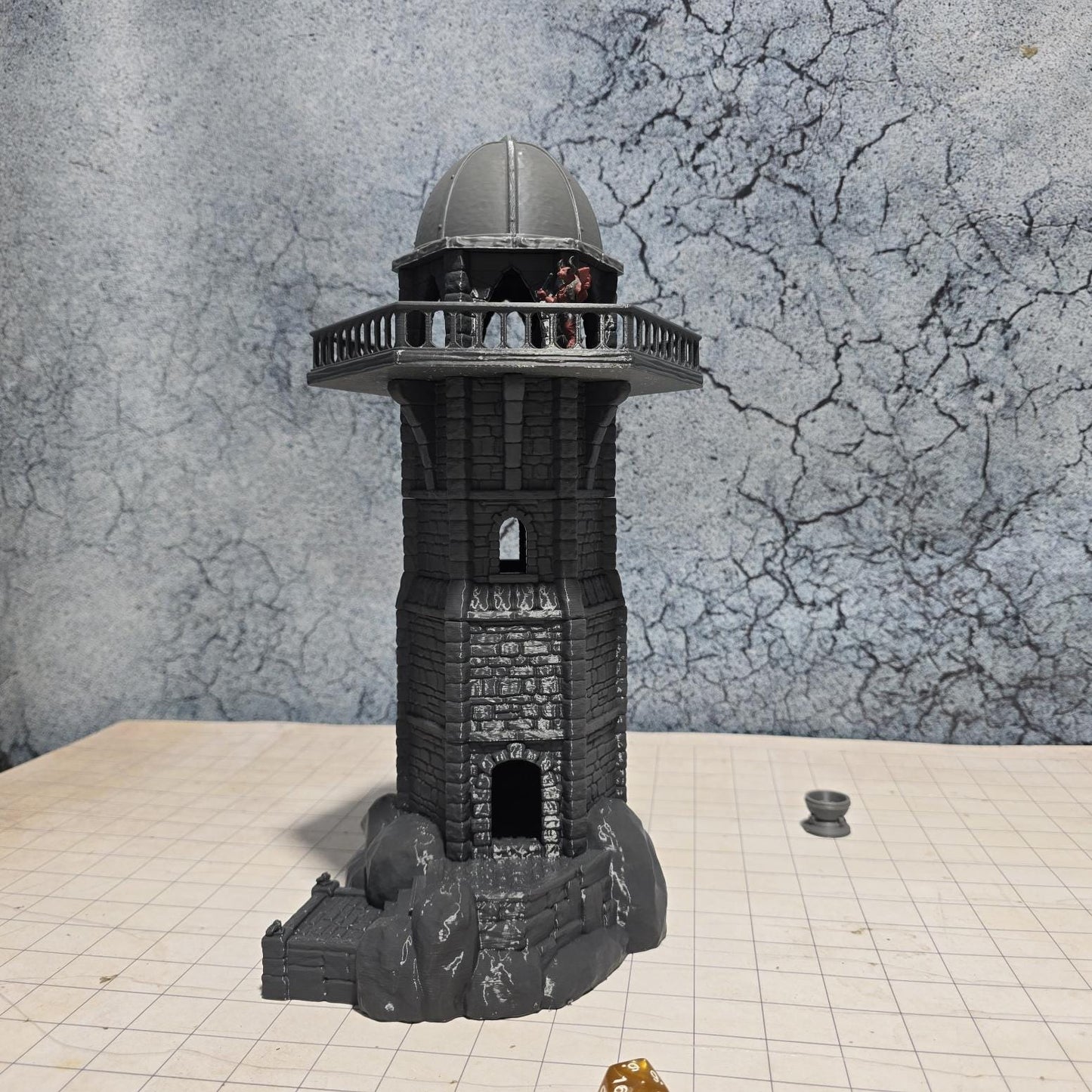 Ferisia Coastal Lighthouse: Fantasy Nautical Terrain, 28mm Scale Model for Tabletop RPGs, Detailed Maritime Scenery