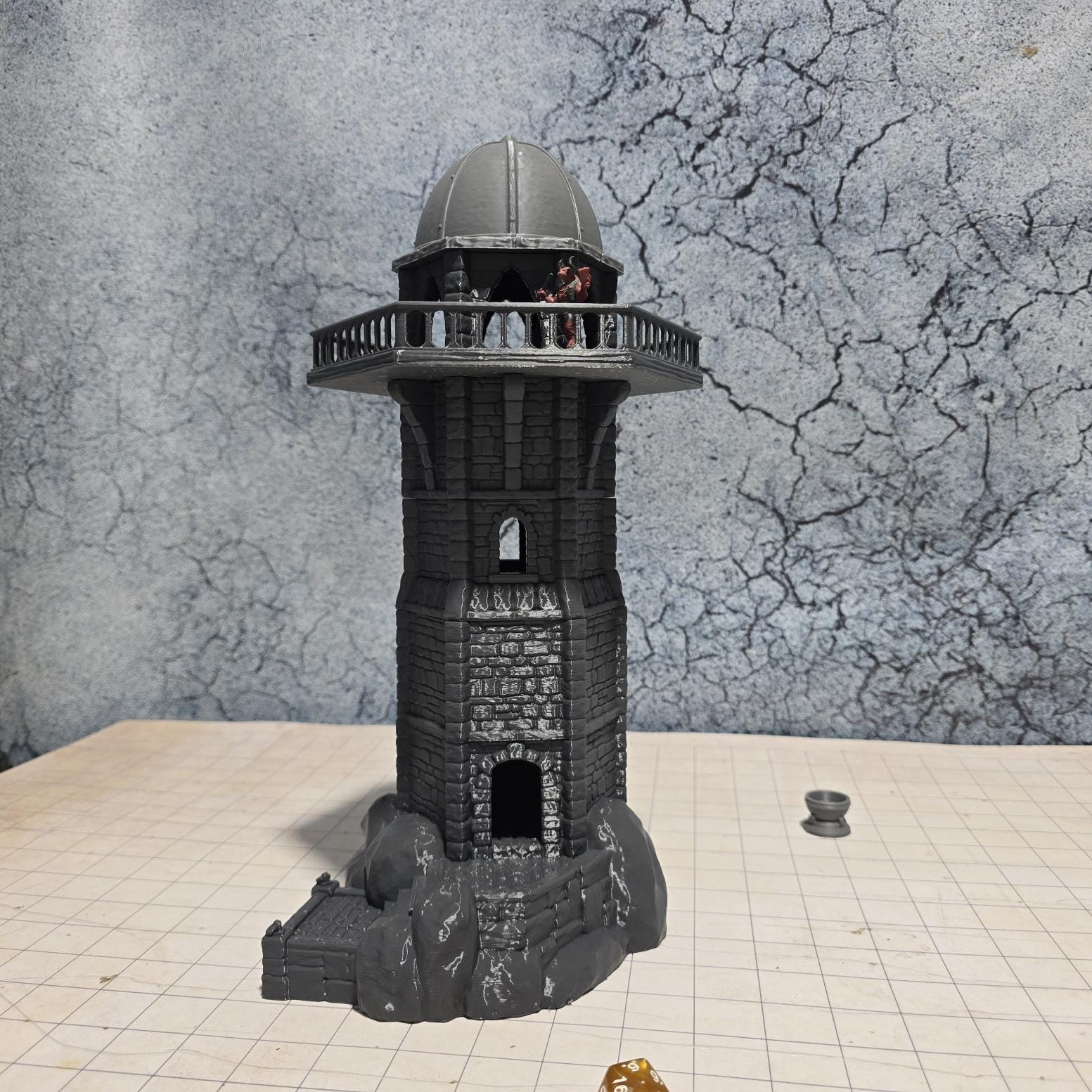 Ferisia Coastal Lighthouse: Fantasy Nautical Terrain, 28mm Scale Model for Tabletop RPGs, Detailed Maritime Scenery