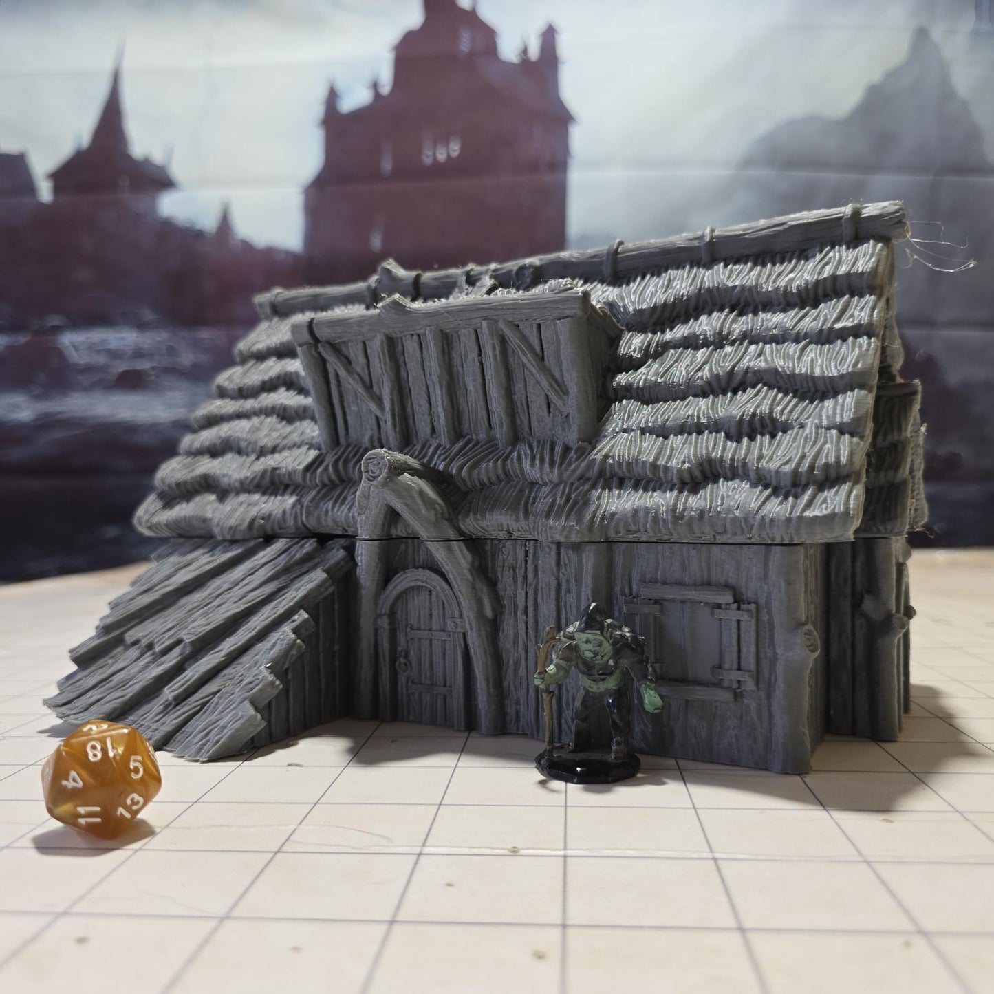 Viking Era Stable: Medieval Period Diorama for Fantasy Tabletop Gaming