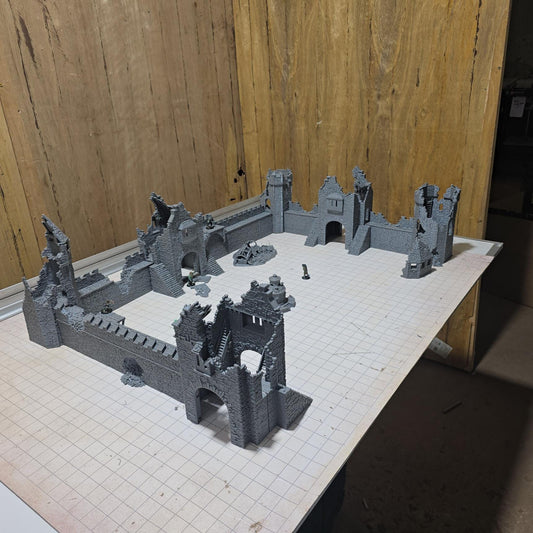 Town Wall Ruins for DnD, Pathfinder, Bolt Action, Revolutionary War Games