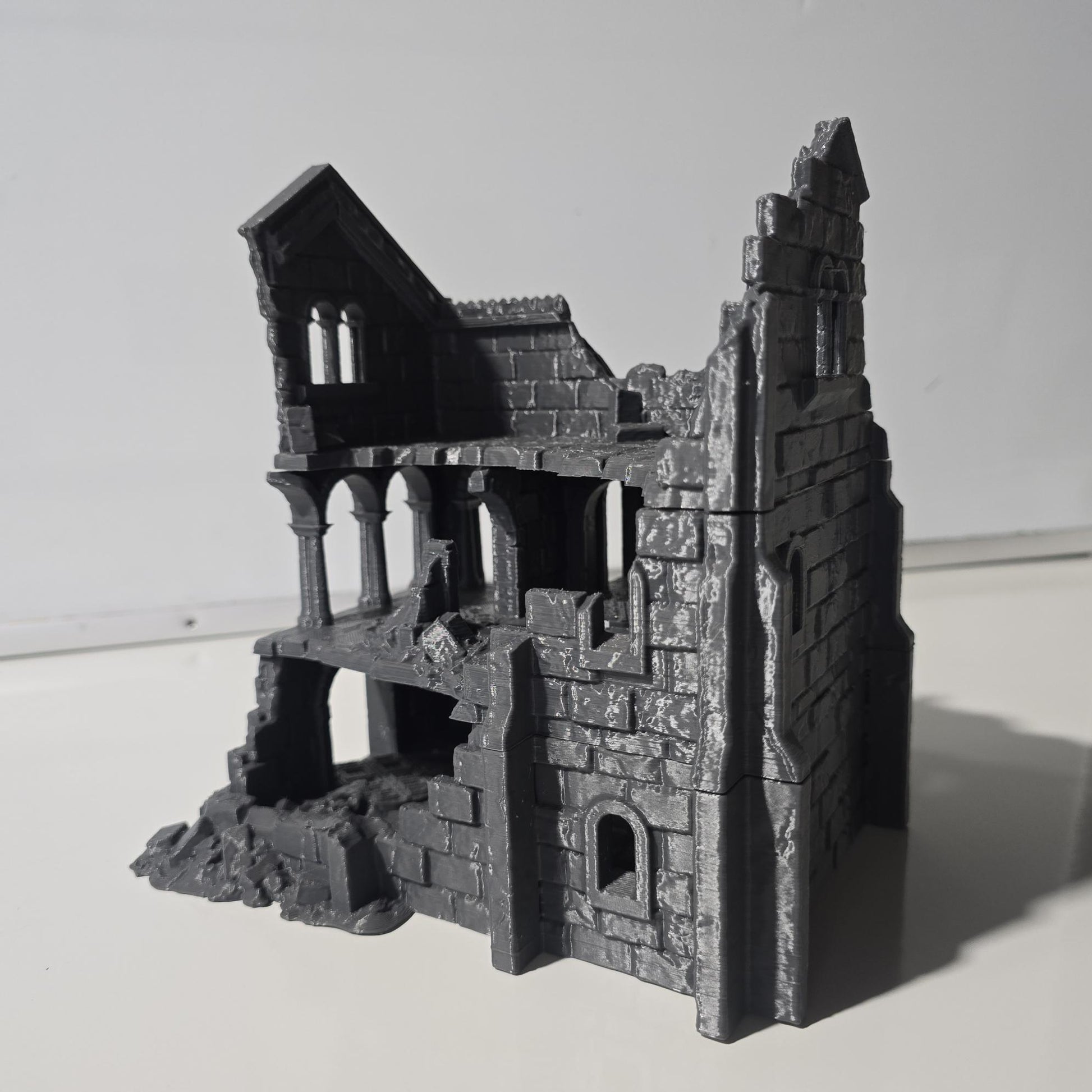 City Building 5 Ruins - Arkenfel House 5 Ruin - Dark Realms Ruins 5 - - Dungeons and Dragons - 28mm Terrain - terrain