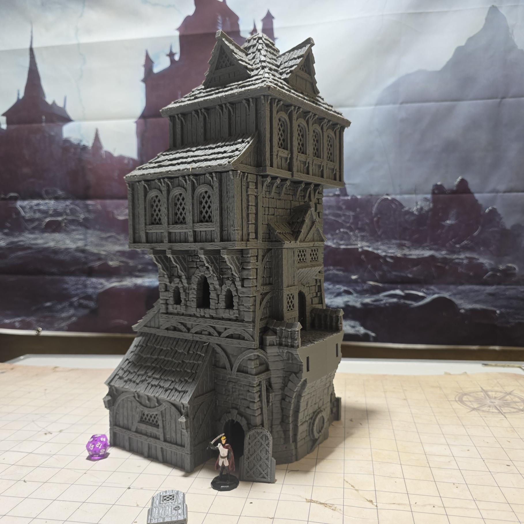 Noble's Manor: Renaissance Period Tower Residence - Historical RPG Scenery, Detailed Architectural Model