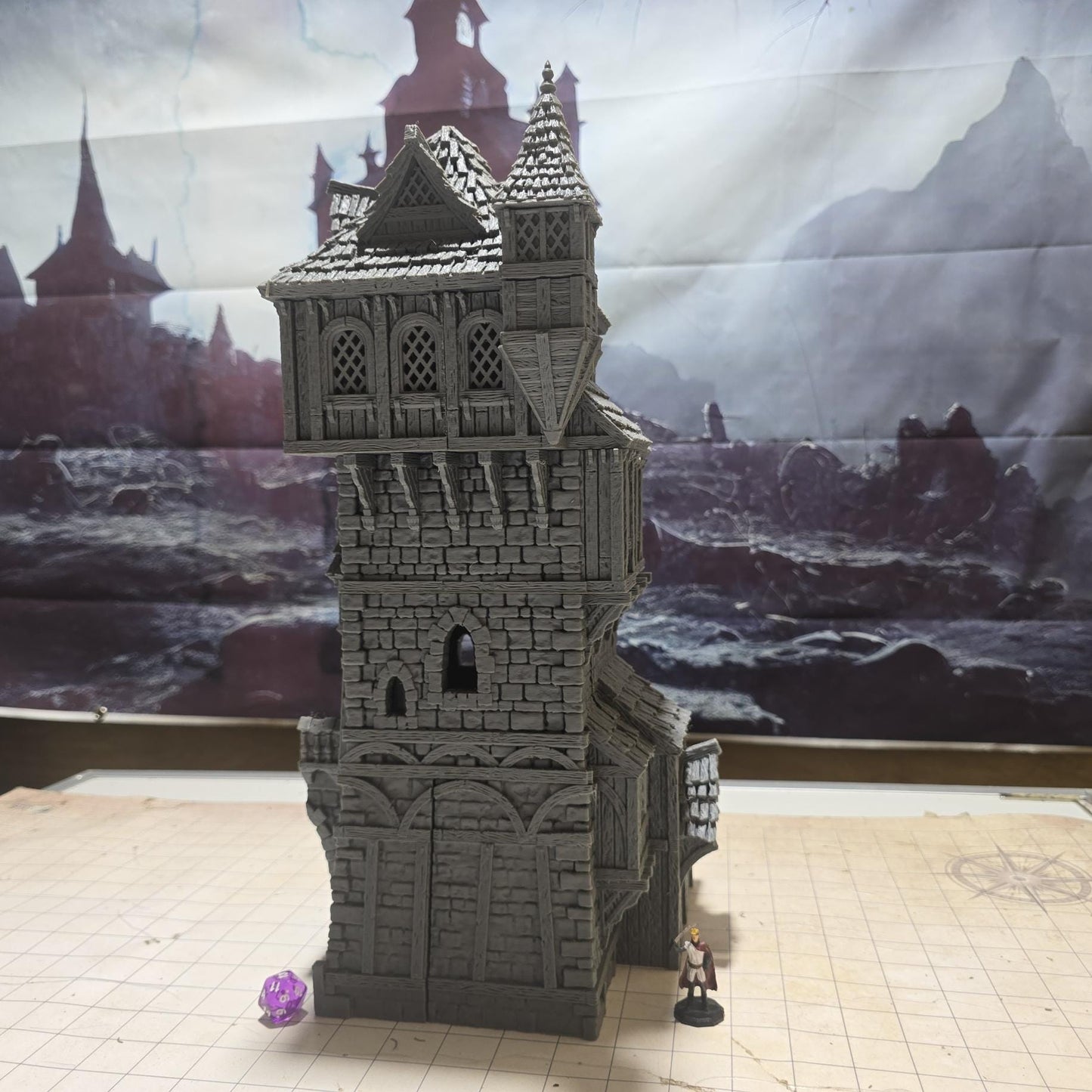 Noble's Manor: Renaissance Period Tower Residence - Historical RPG Scenery, Detailed Architectural Model