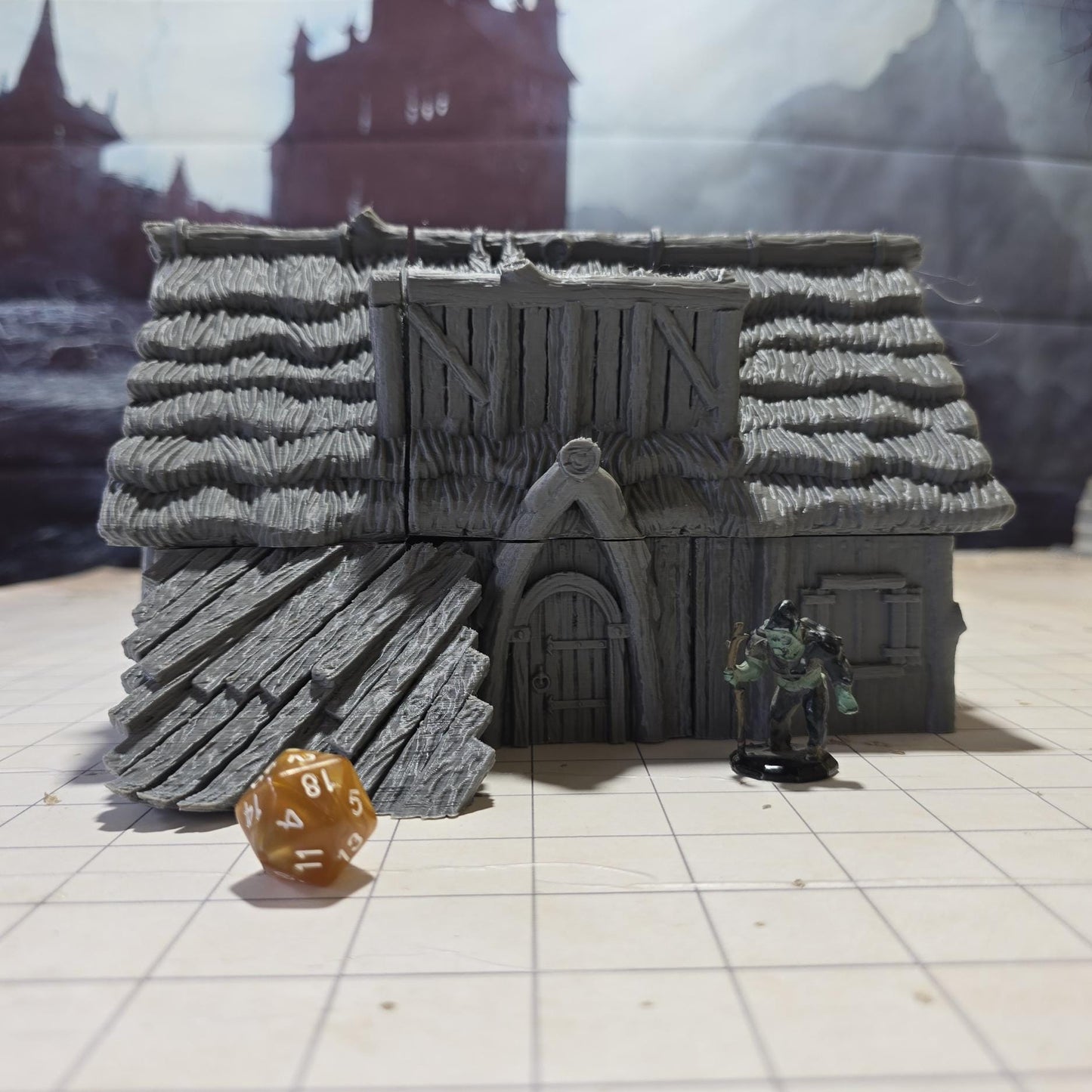 Viking Era Stable: Medieval Period Diorama for Fantasy Tabletop Gaming