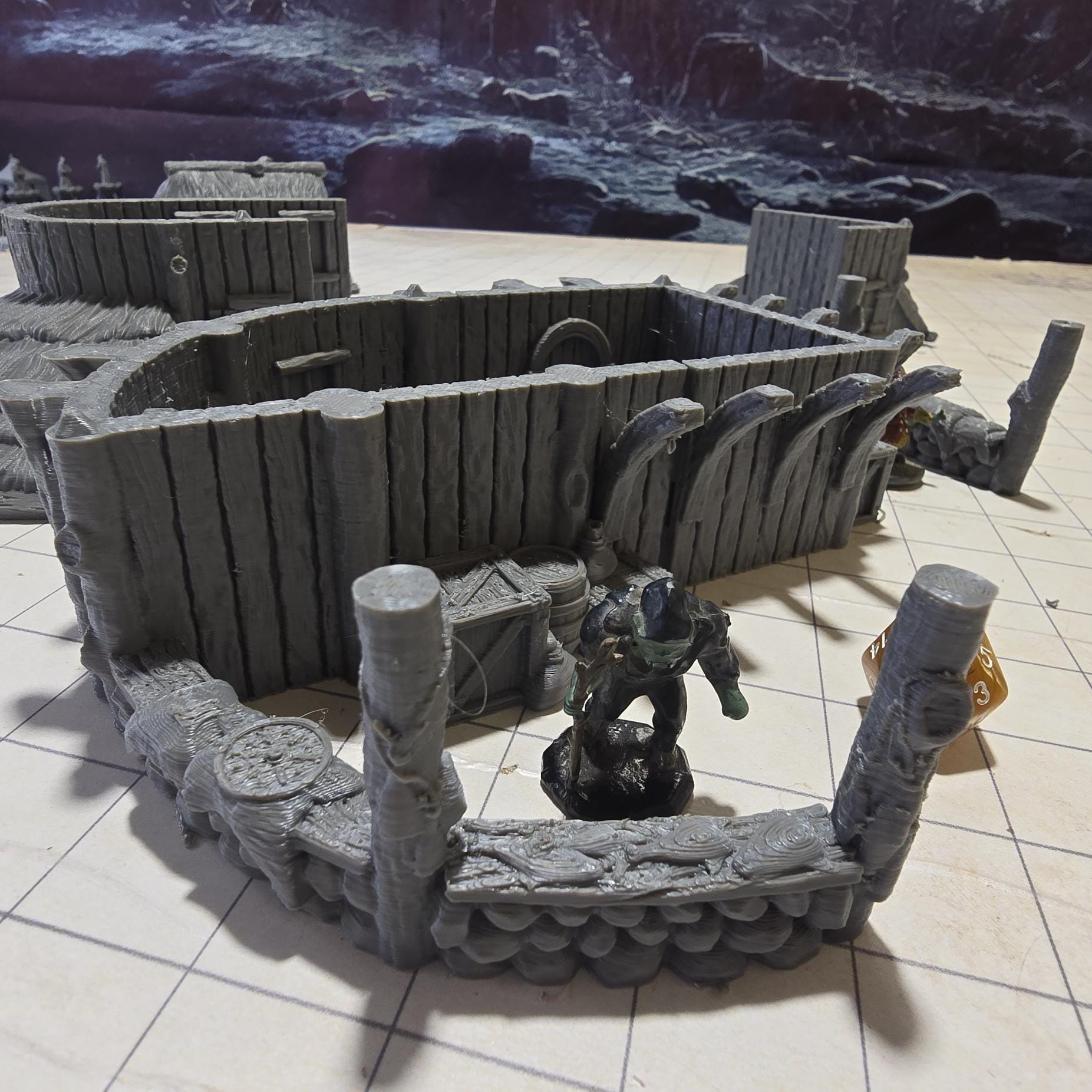 Viking Market Building: Medieval Era Marketplace Model for Tabletop RPGs and Dioramas