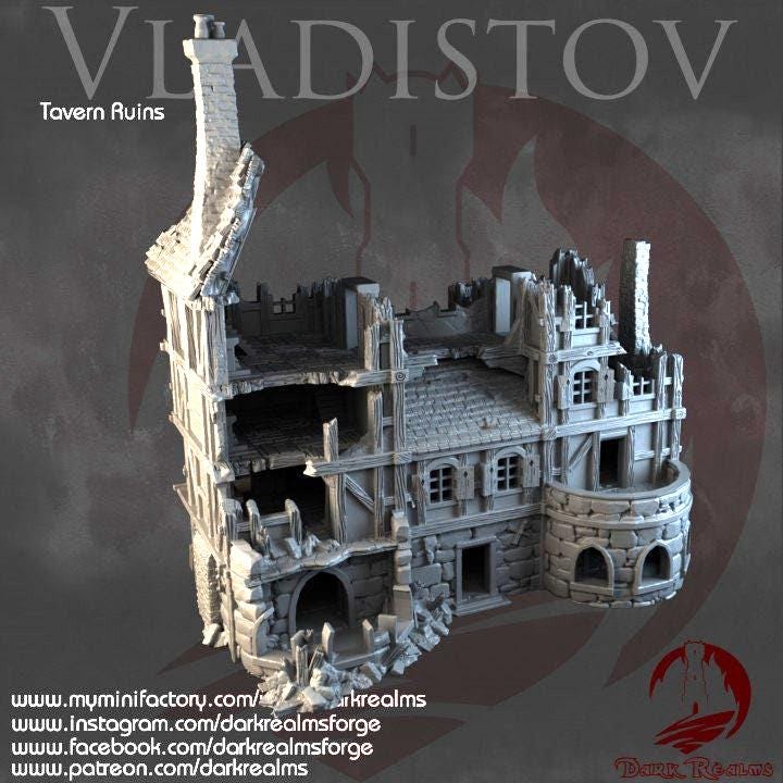 Ruins, Ruin terrain, War Terrain, Tower, Tower Ruins, Arkenfel, Tower or Sorrow,  Dungeons and Dragons, Terrain Gift, Tabletop Terrain, curse of strahd, vampire town
