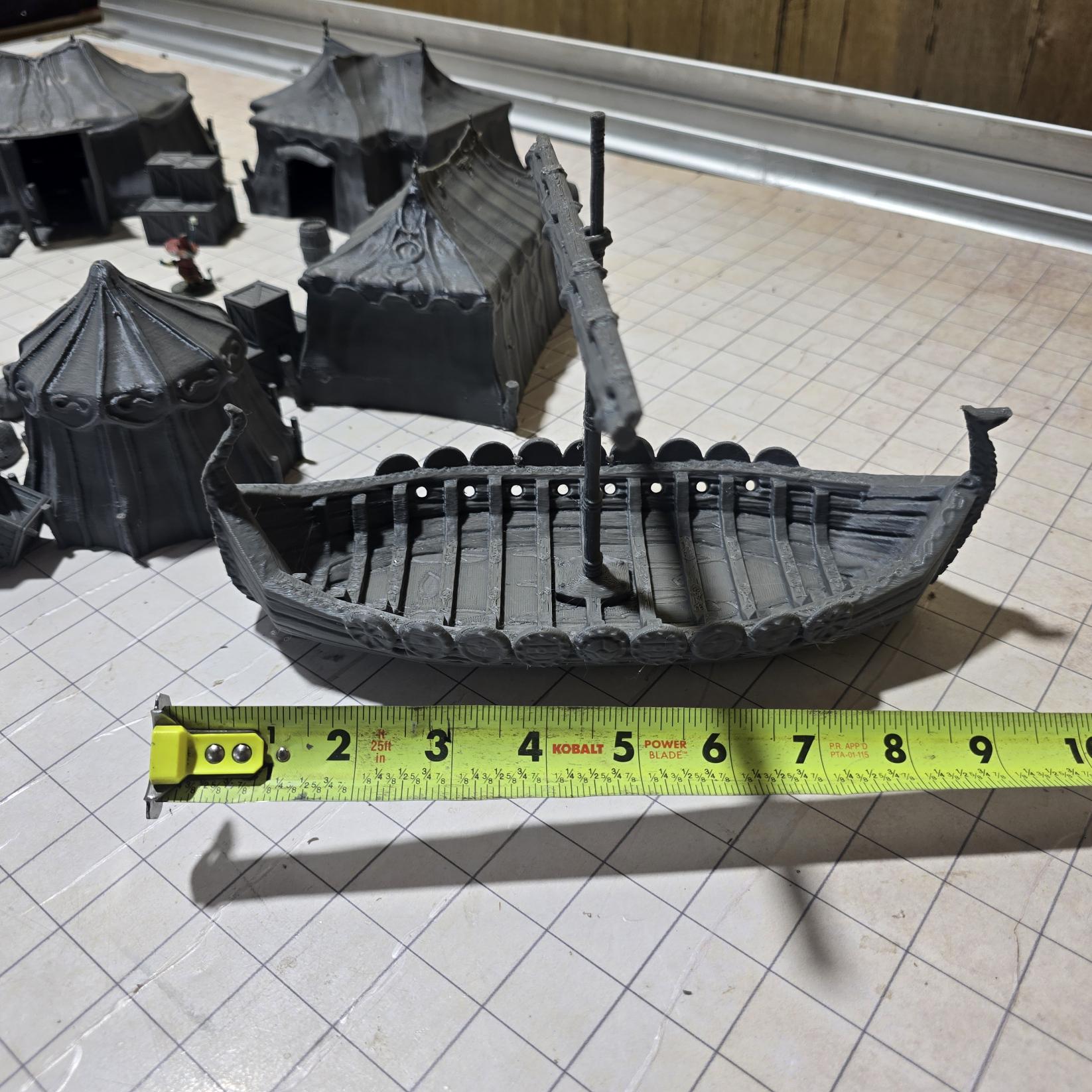 Viking Long Ship: Medieval Era Sailing Vessel Perfect for Historical RPGs