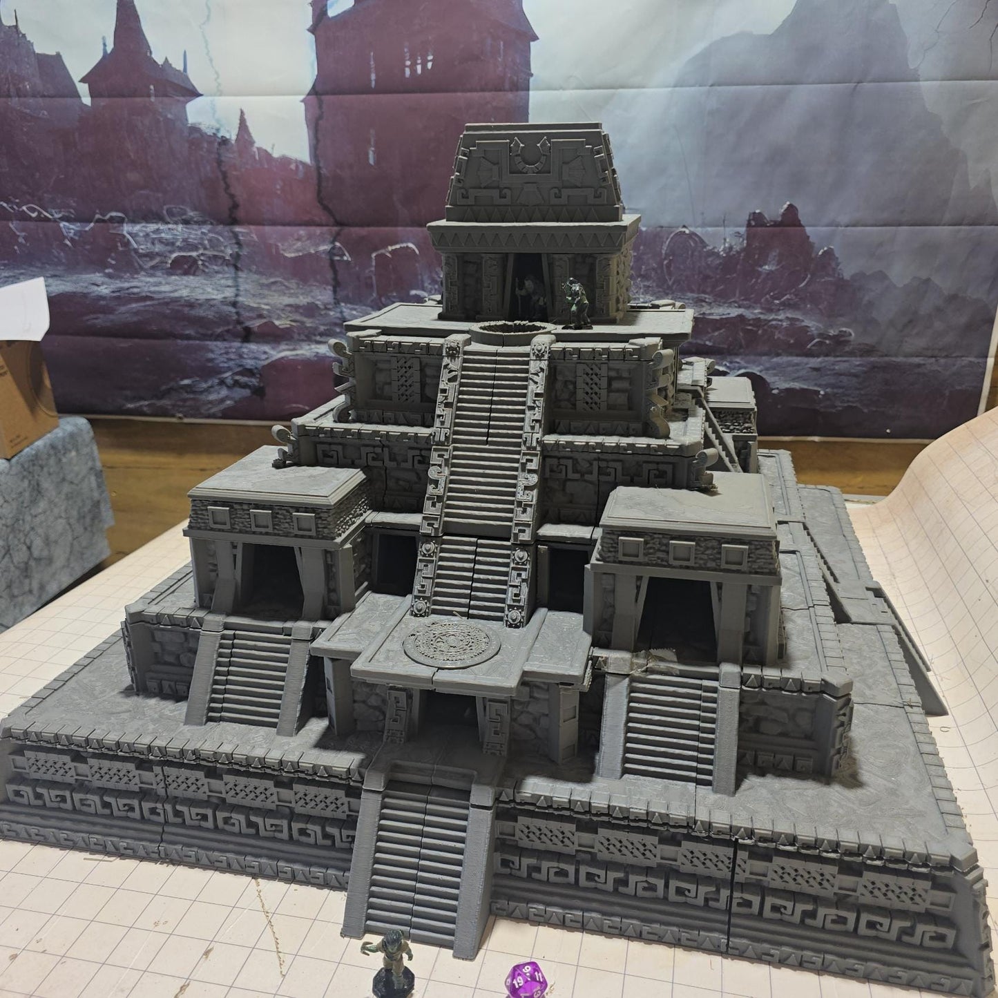 Ancient Jungle Temple Ruins: Aztec-inspired 3D Printable Model Set for Tabletop RPGs and Historical Wargames