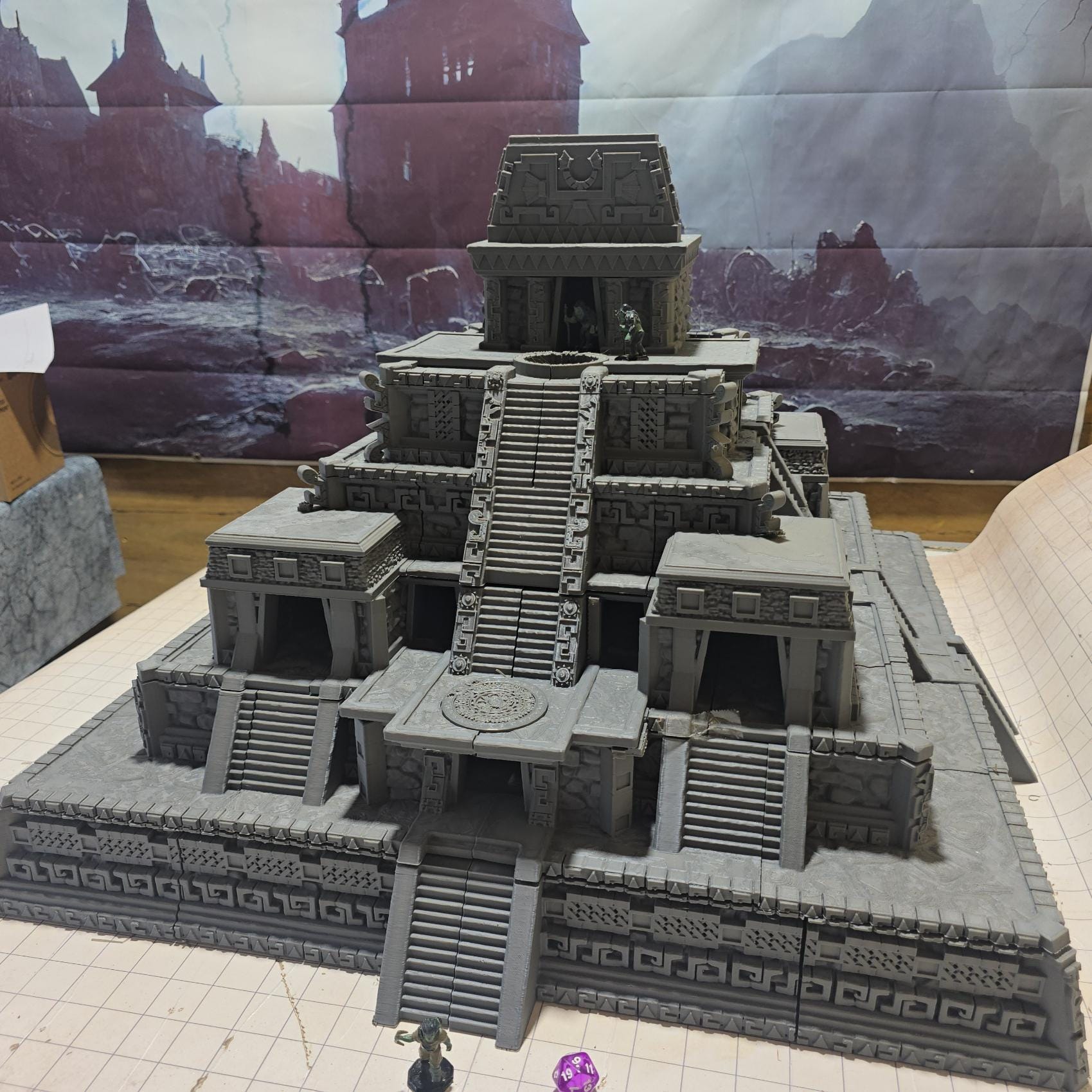 Ancient Jungle Temple Ruins: Aztec-inspired 3D Printable Model Set for Tabletop RPGs and Historical Wargames