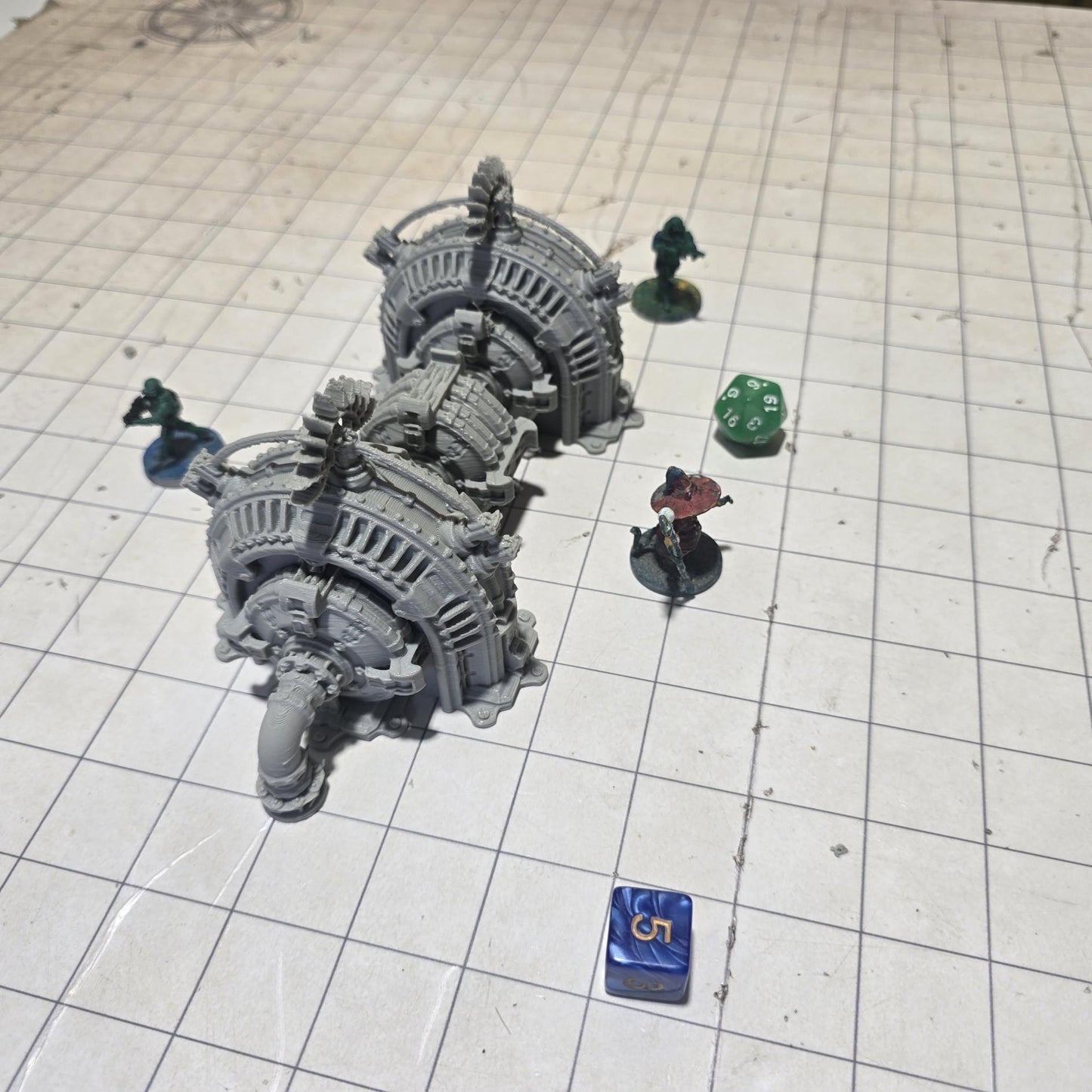 Massive power turbines pulse with purpose in a broken industrial hellscape. This grimdark generator stands at the center of war, mystery, or annihilation — what powers it… and what happens when it fails?