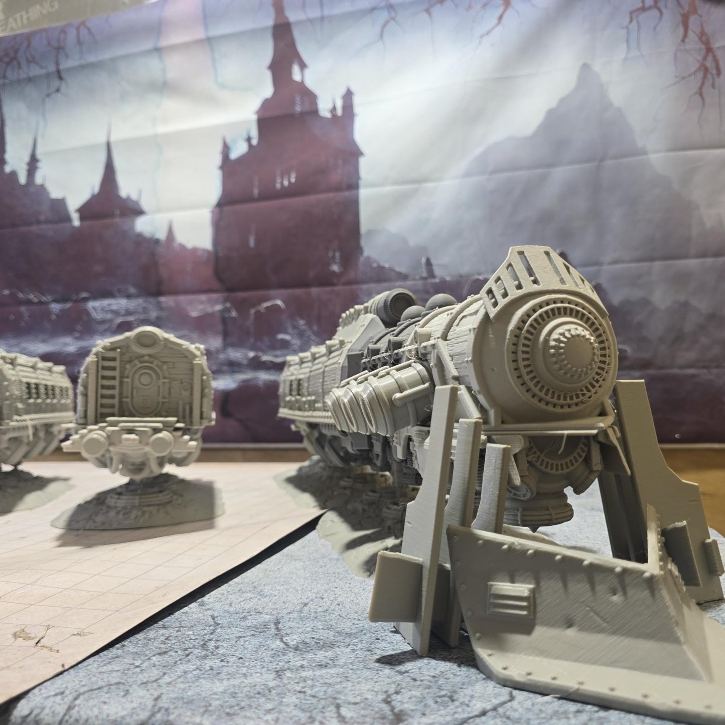 Steampunk - Eberron Lightning Rail - - - Dungeons and Dragons - 28mm Terrain - terrain