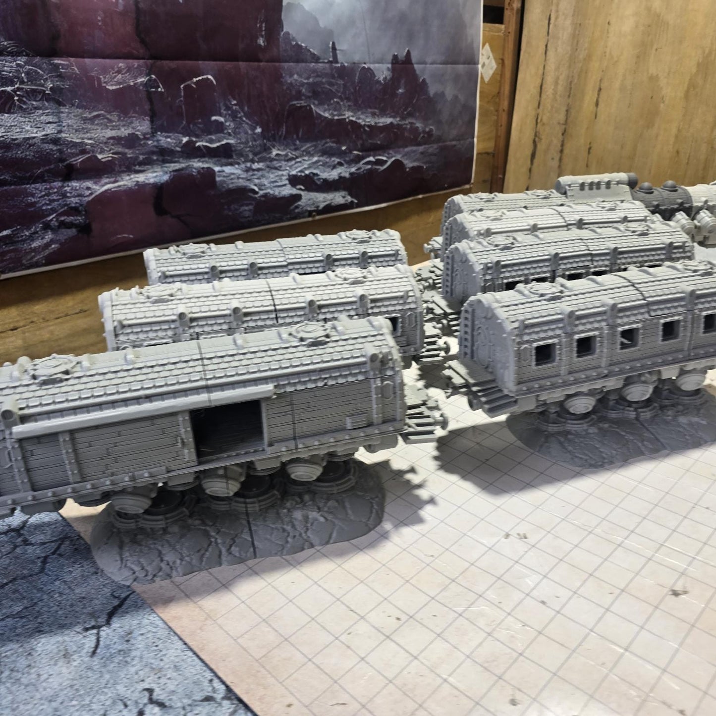 Steampunk - Eberron Lightning Rail - - - Dungeons and Dragons - 28mm Terrain - terrain