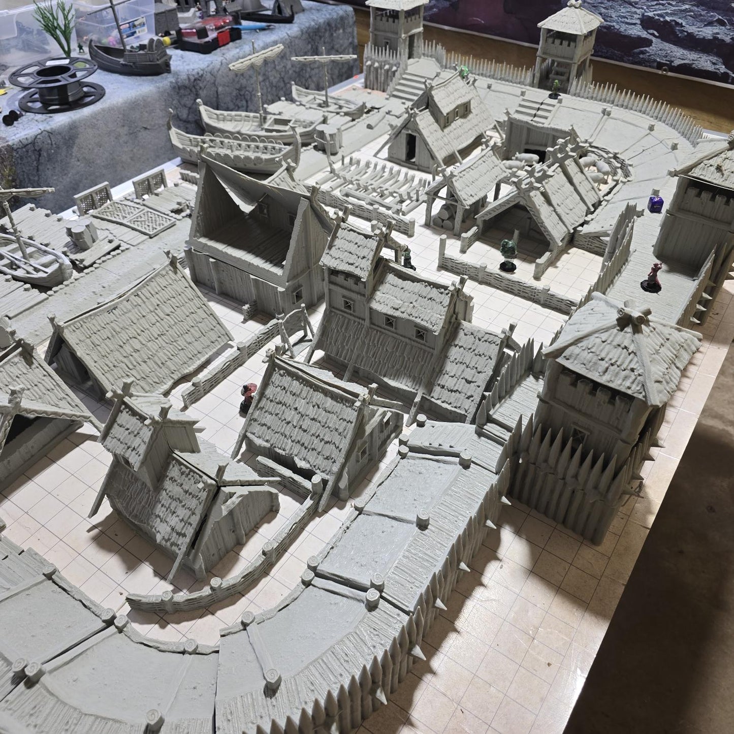 32mm Viking Seaside Village, Viking Village Set, Village Set