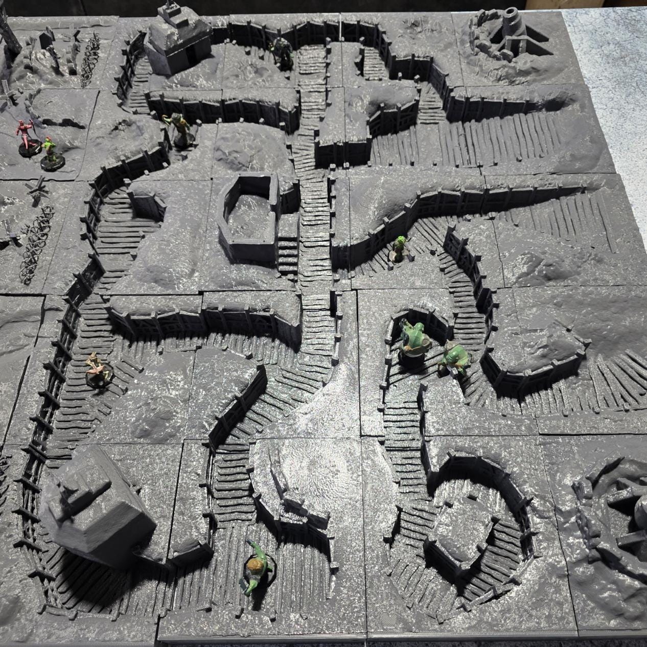 Trench Battle Zone No Man’s Land: The Trench Crusade WWI Trench Terrain 28MM Tabletop, Diorama