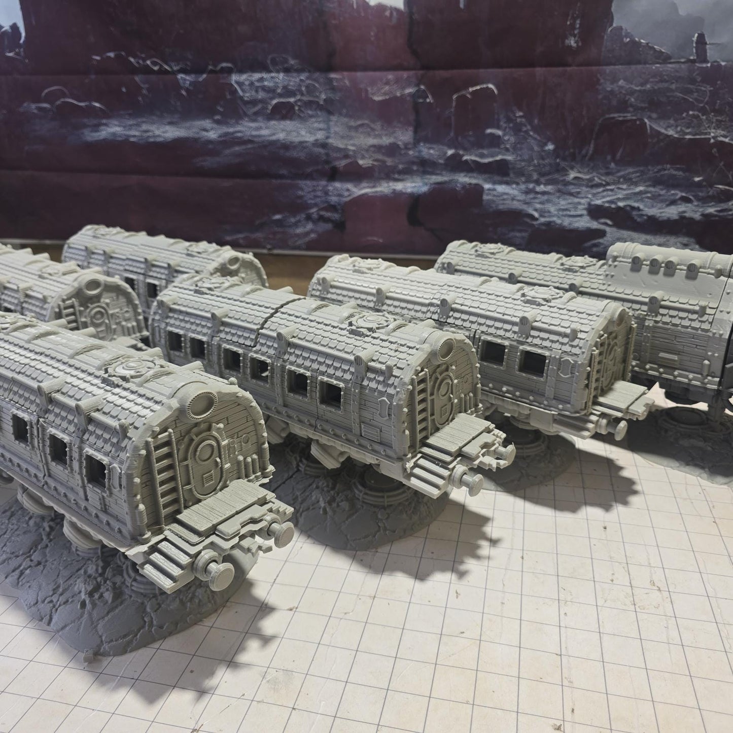 Steampunk - Eberron Lightning Rail - - - Dungeons and Dragons - 28mm Terrain - terrain