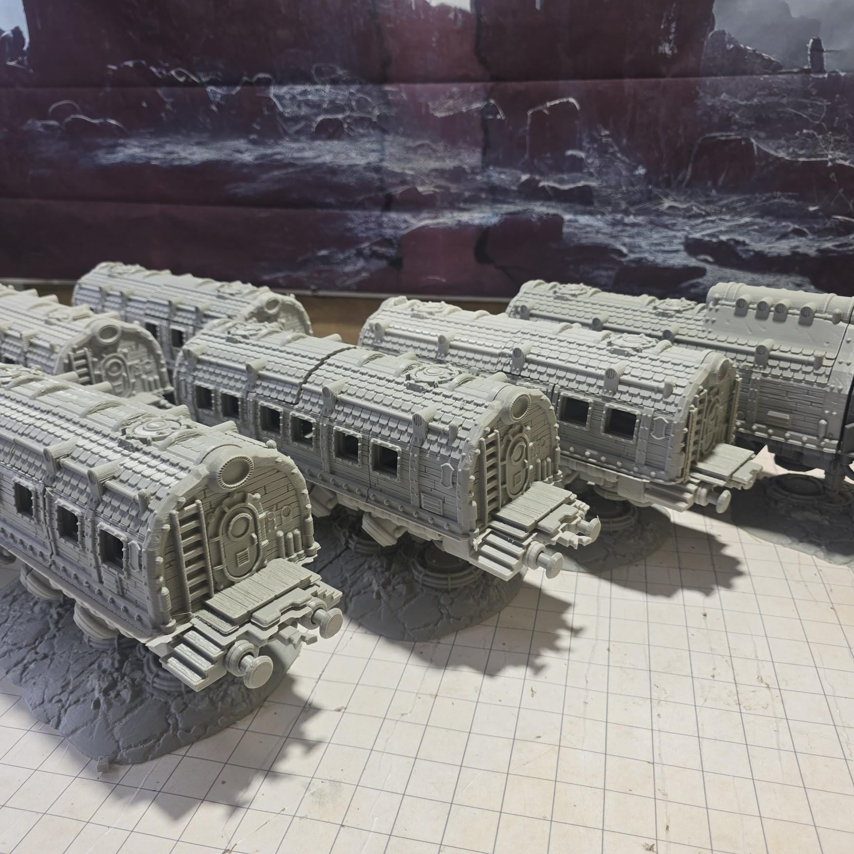 Steampunk - Eberron Lightning Rail - - - Dungeons and Dragons - 28mm Terrain - terrain