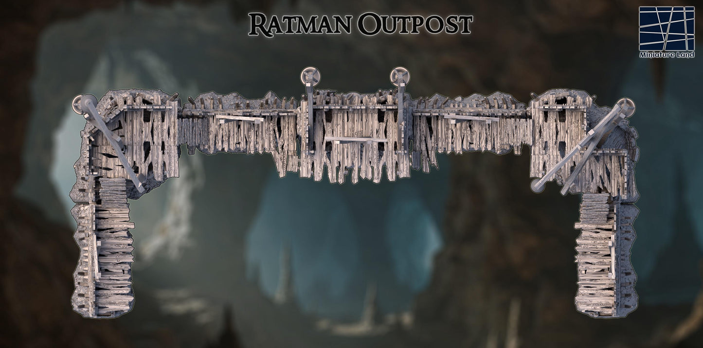 &quot;Ramshackle walls, foul banners, and a bell to sound the alarm — welcome to the Ratman Outpost.&quot;

&quot;A festering fortification — perfect for ambushes, raids, and last stands underground.&quot;

&quot;The enemy doesn’t build — they infest. Make this plague-ridden stronghold your next battlefield.&quot;