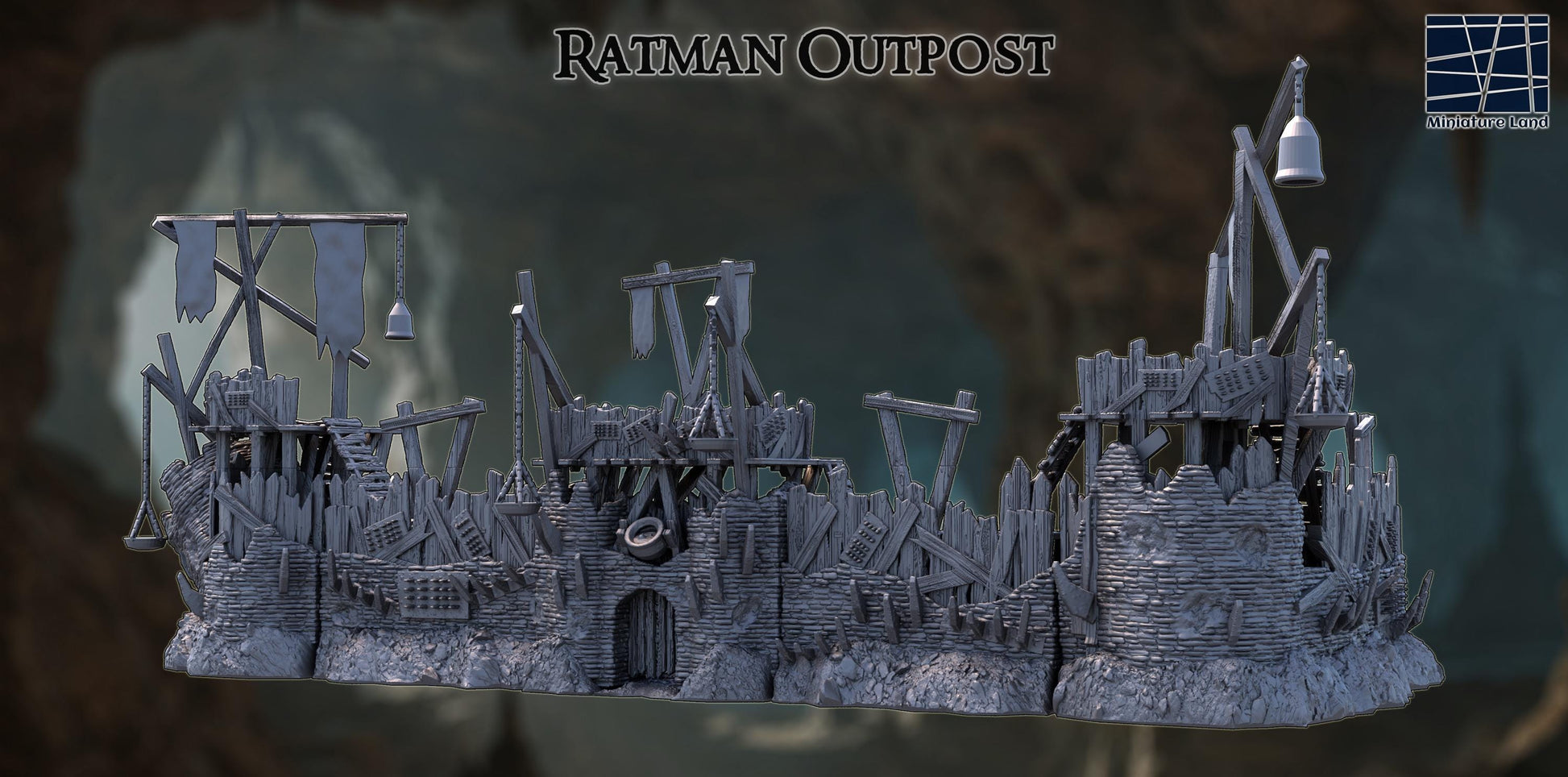 &quot;Ramshackle walls, foul banners, and a bell to sound the alarm — welcome to the Ratman Outpost.&quot;

&quot;A festering fortification — perfect for ambushes, raids, and last stands underground.&quot;

&quot;The enemy doesn’t build — they infest. Make this plague-ridden stronghold your next battlefield.&quot;