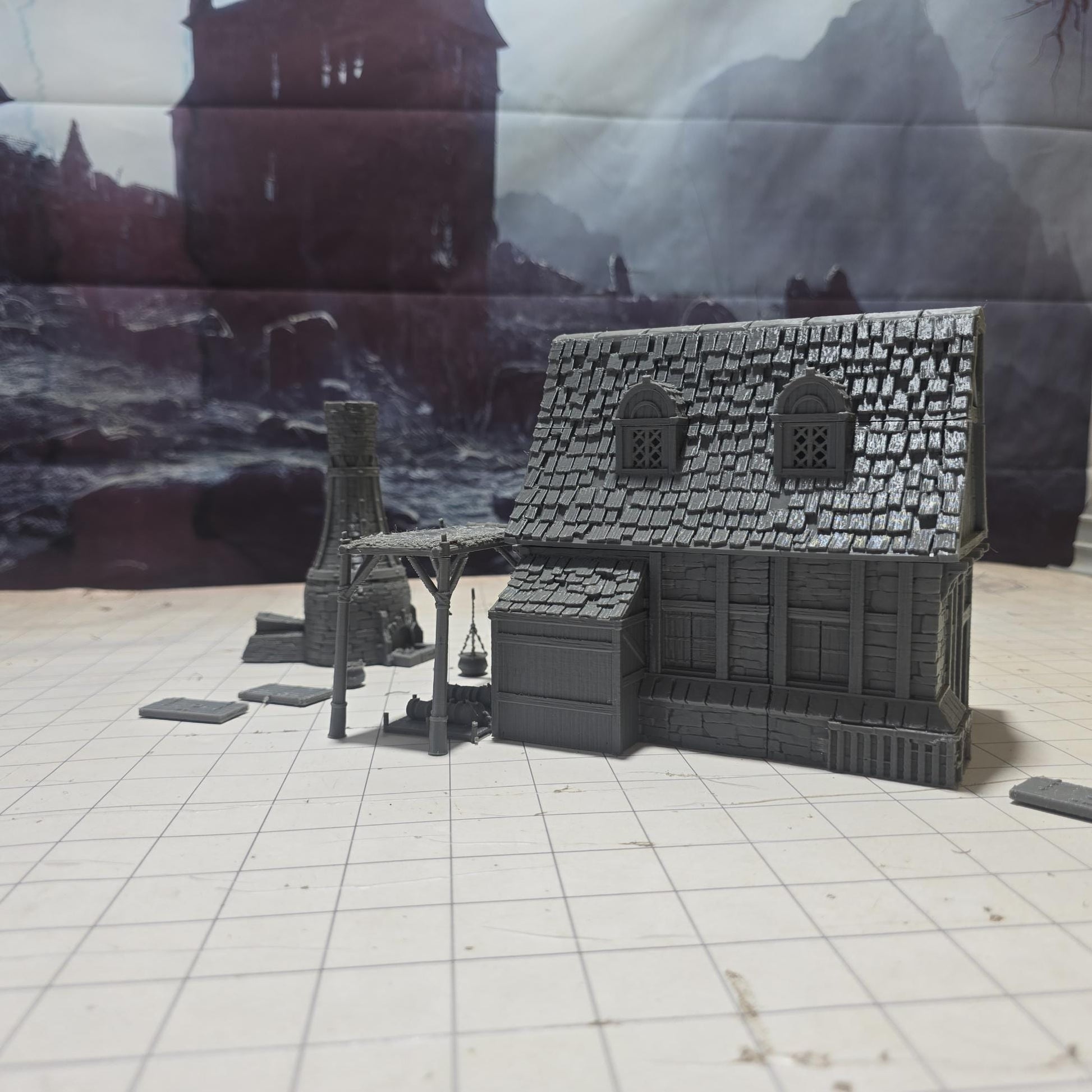 Ancrabourg Cannon Smith, Cannon Forge,, Port Royal, Skirmish, D&D Terrain, Tabletop Terrain