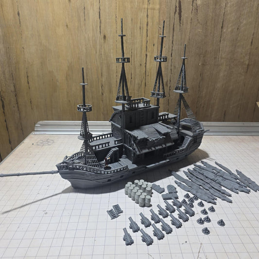 Pirate Tavern Ship, Pirate Party Boat, Tavern on the Sea, Pirate tavern, tavern ship, Ship Terrain, Dungeons and Dragons