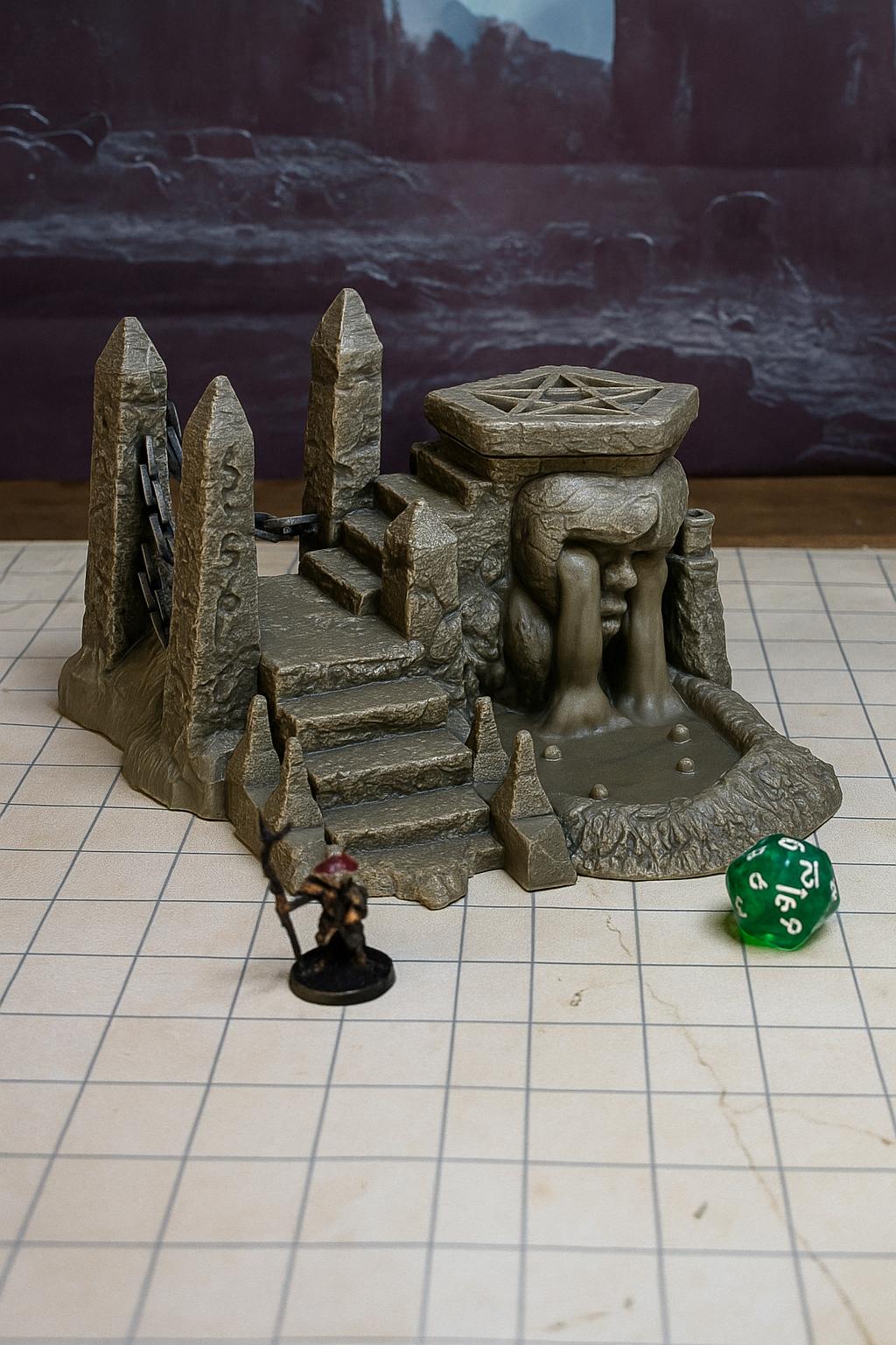 Chaos Crying Head Altar, 28mm