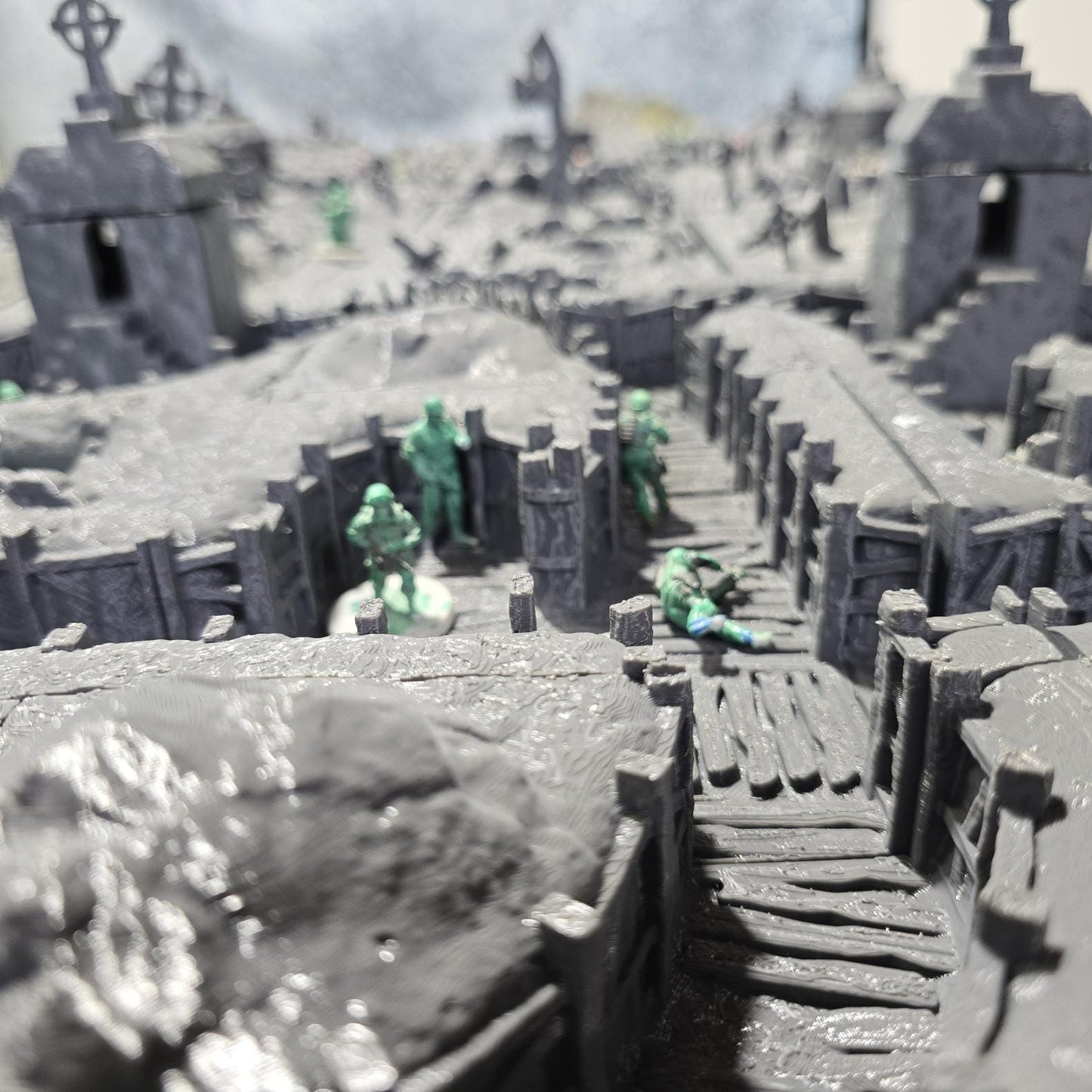 Trench Battle Zone No Man’s Land: The Trench Crusade WWI Trench Terrain 28MM Tabletop, Diorama