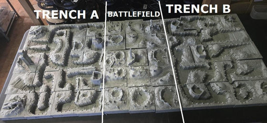 Trench Battle Zone No Man’s Land: The Trench Crusade WWI Trench Terrain 28MM Tabletop, Diorama