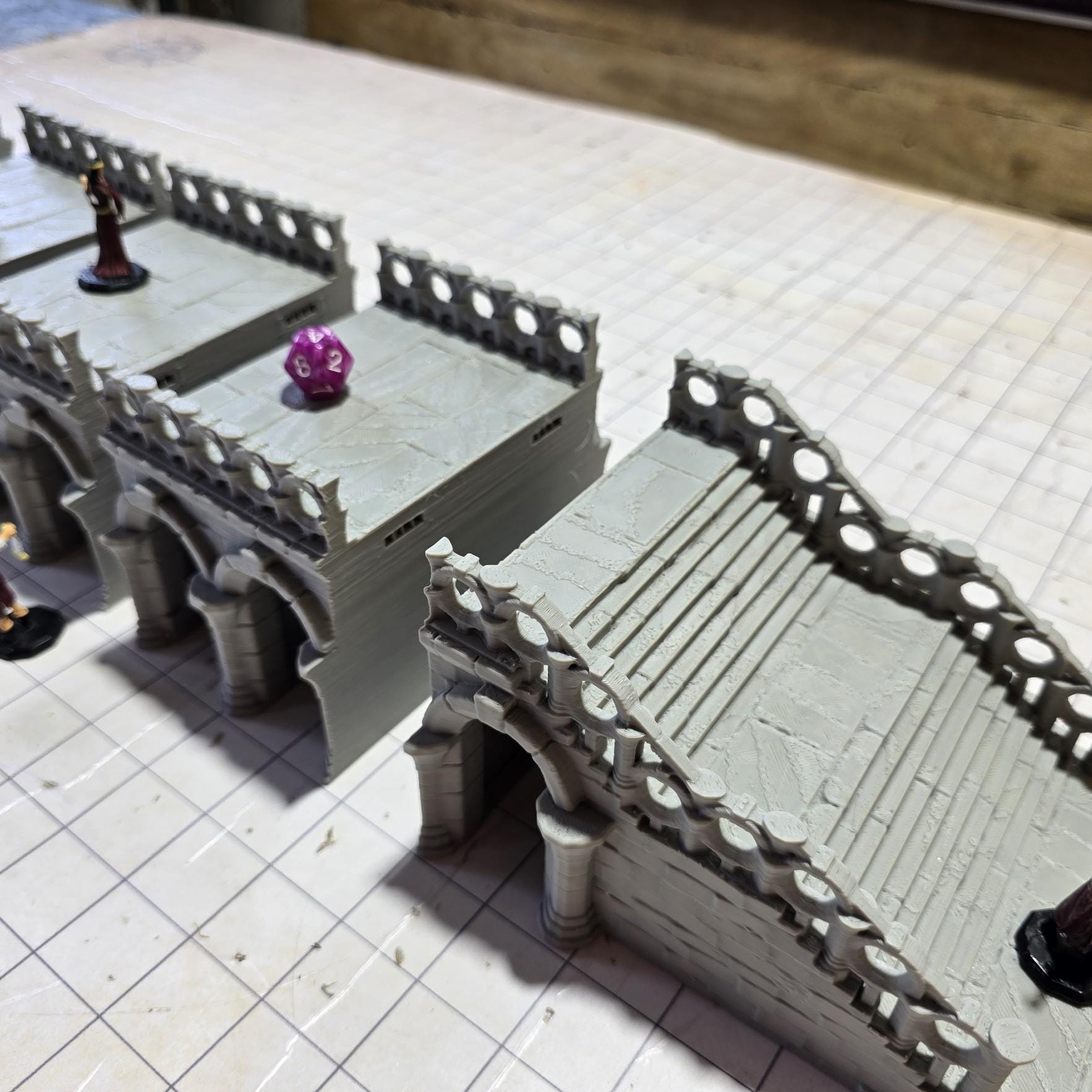 Landmark Stone Bridge: Medieval Arched Bridge 28MM Tabletop Terrain, Model Railroading, Gaming