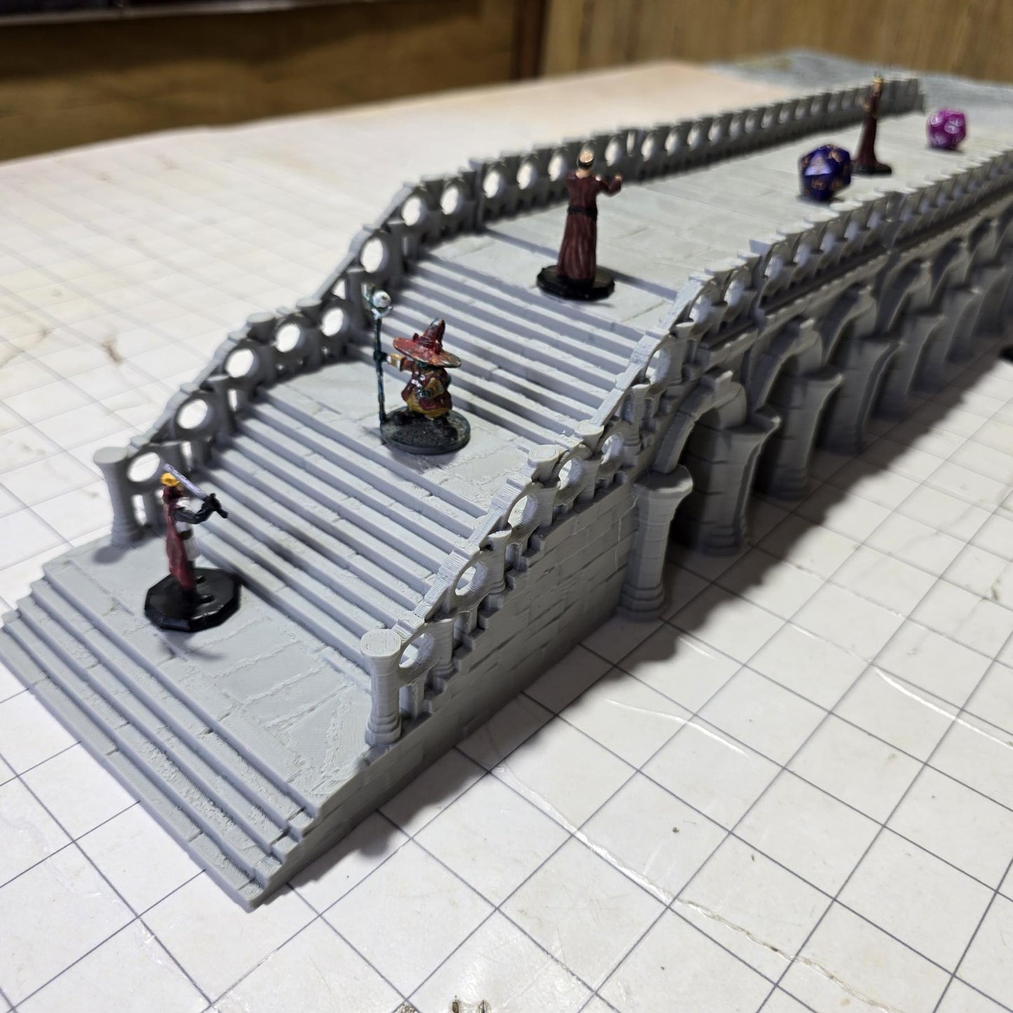 Landmark Stone Bridge: Medieval Arched Bridge 28MM Tabletop Terrain, Model Railroading, Gaming