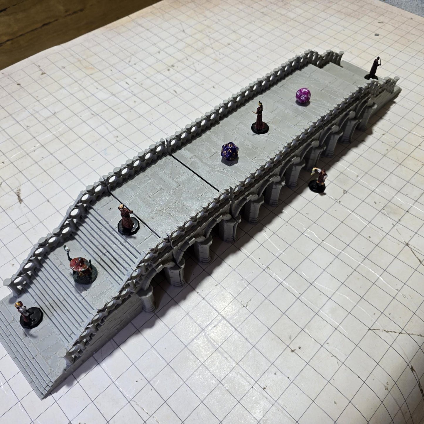 Landmark Stone Bridge: Medieval Arched Bridge 28MM Tabletop Terrain, Model Railroading, Gaming