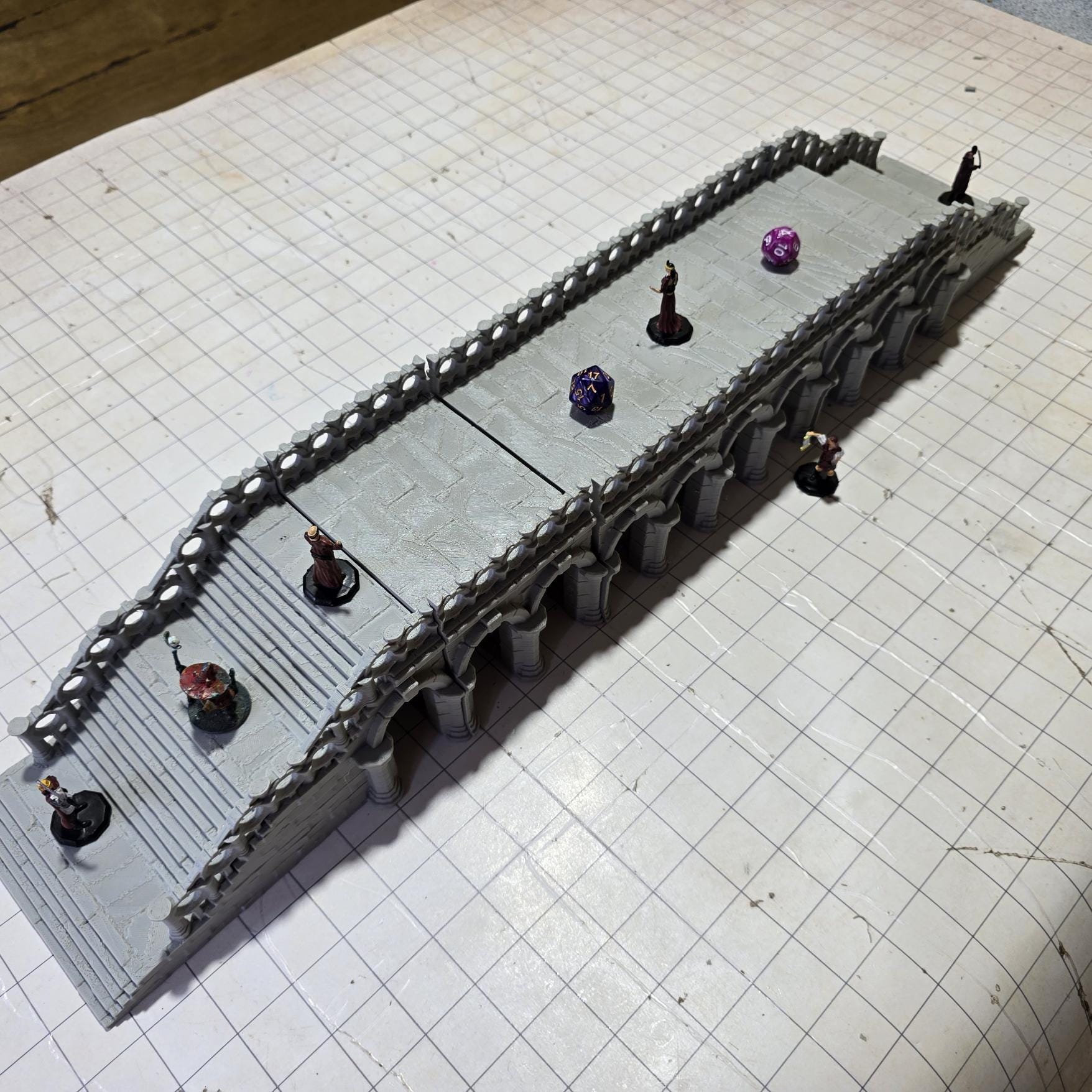 Landmark Stone Bridge: Medieval Arched Bridge 28MM Tabletop Terrain, Model Railroading, Gaming