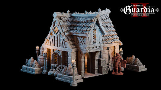 Humble Hearth Cottage: Woodland Peasant Home 28MM Tabletop Terrain, Model Railroading, Gaming