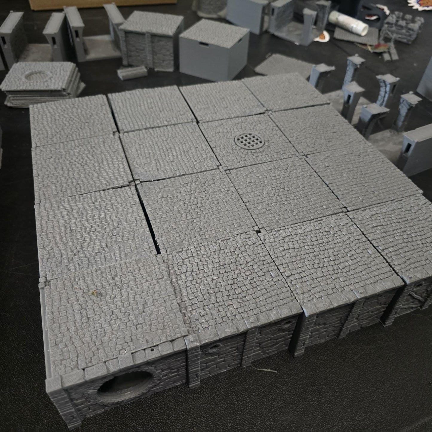 Quay Wall & Dock System Add-ons, Ancrabourg cobblestone streets, 28mm,32mm