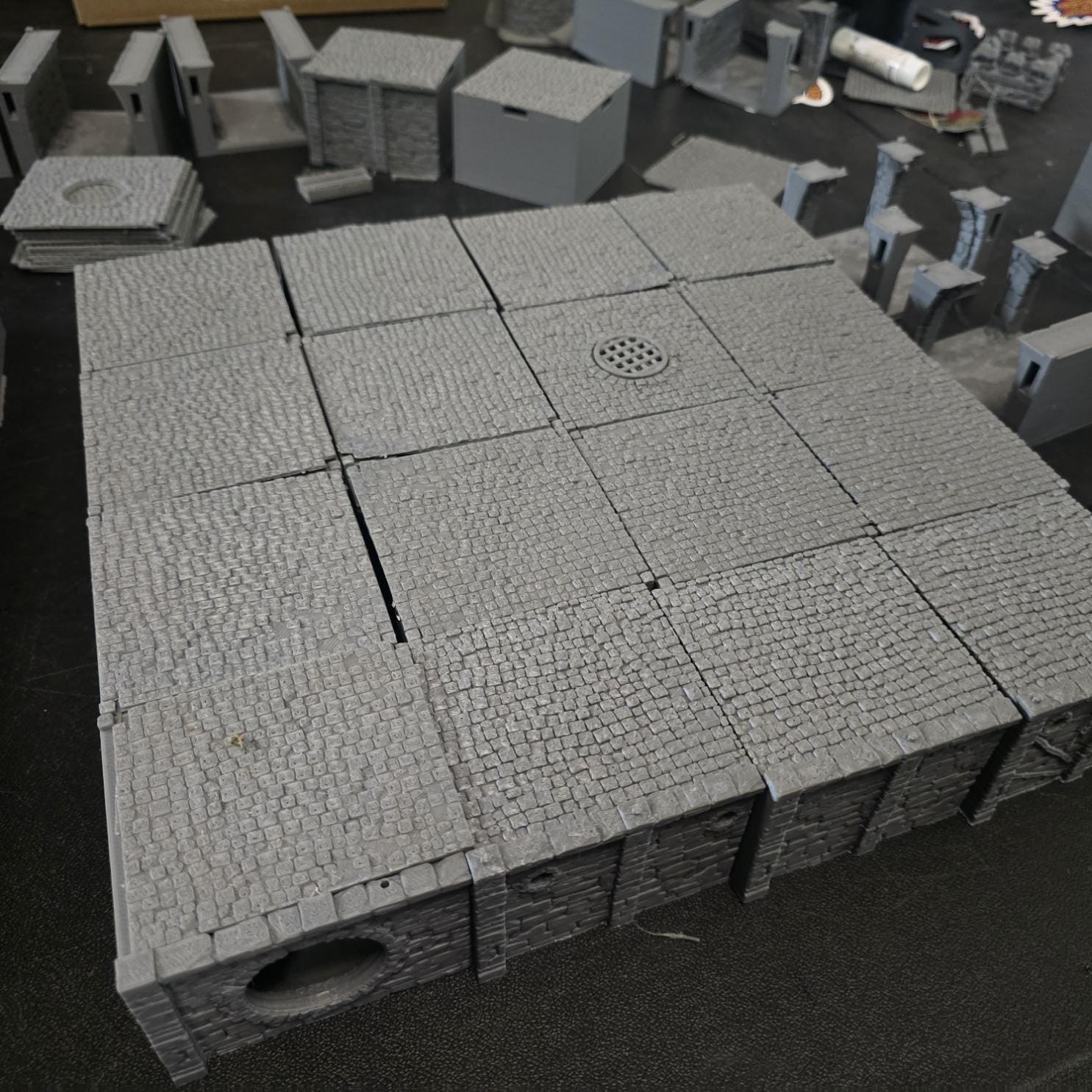 Quay Wall & Dock System Add-ons, Ancrabourg cobblestone streets, 28mm,32mm