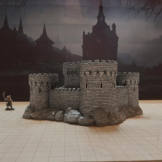 Round Fort: Medieval Castle Stronghold 28MM Tabletop Terrain, Model Railroading, Gaming