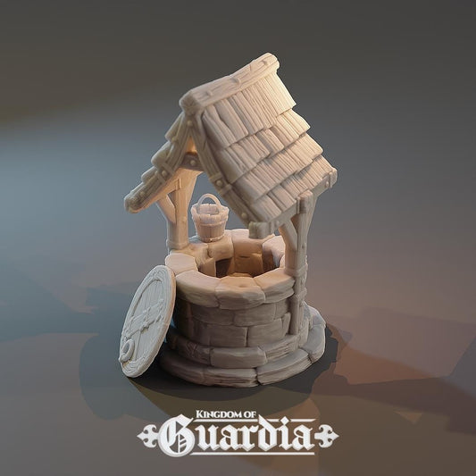 Well of Wishes: Medieval Fantasy Village Well 28MM Tabletop Terrain