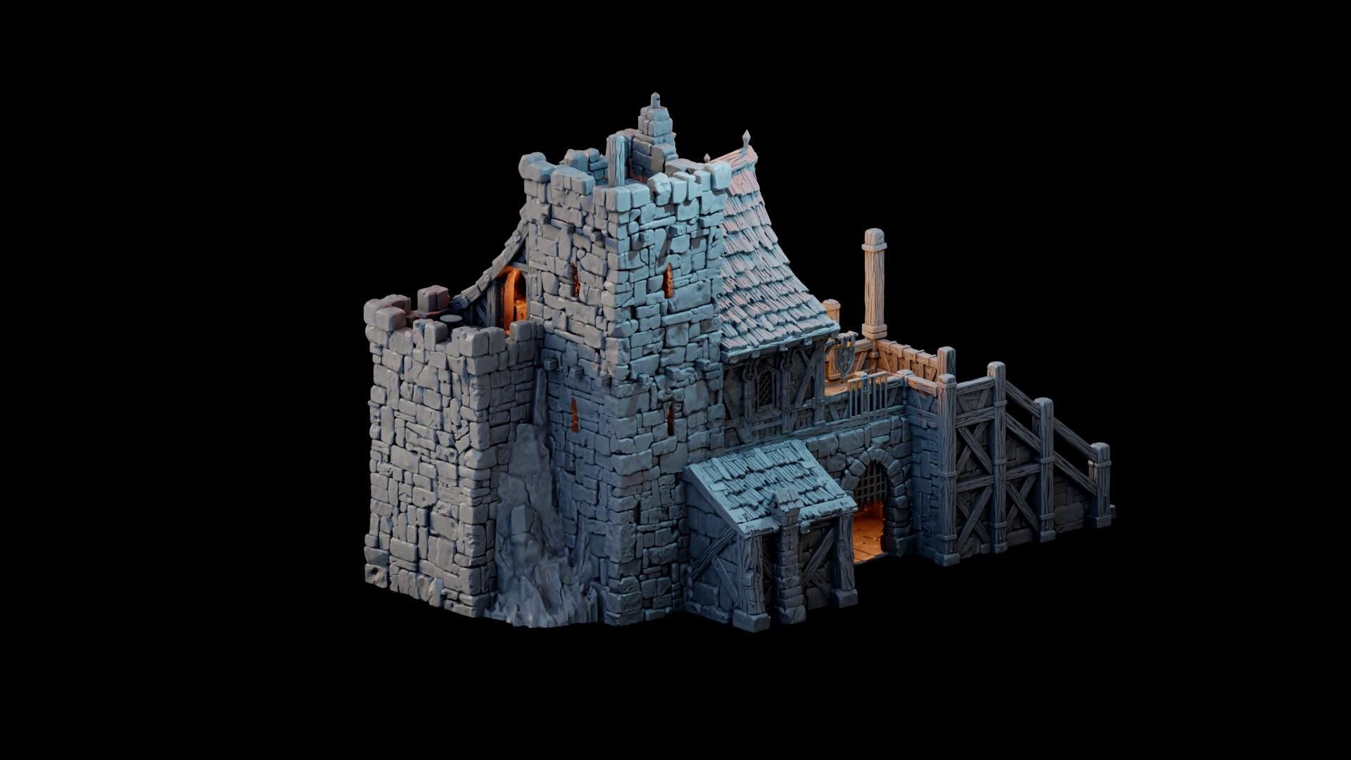 The Knights Keep Inn: Medieval Tavern & Fortress 28MM Tabletop Terrain
