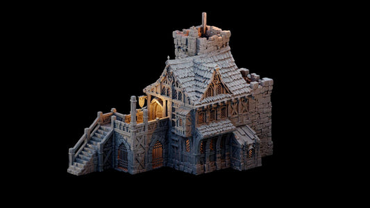 The Knights Keep Inn: Medieval Tavern & Fortress 28MM Tabletop Terrain