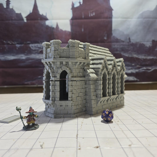 Arkenfel Stone Chapel, Osgiliath Chapel, STone Chapel, Dungeons and Dragons, LOTR, . 28mm Terrain