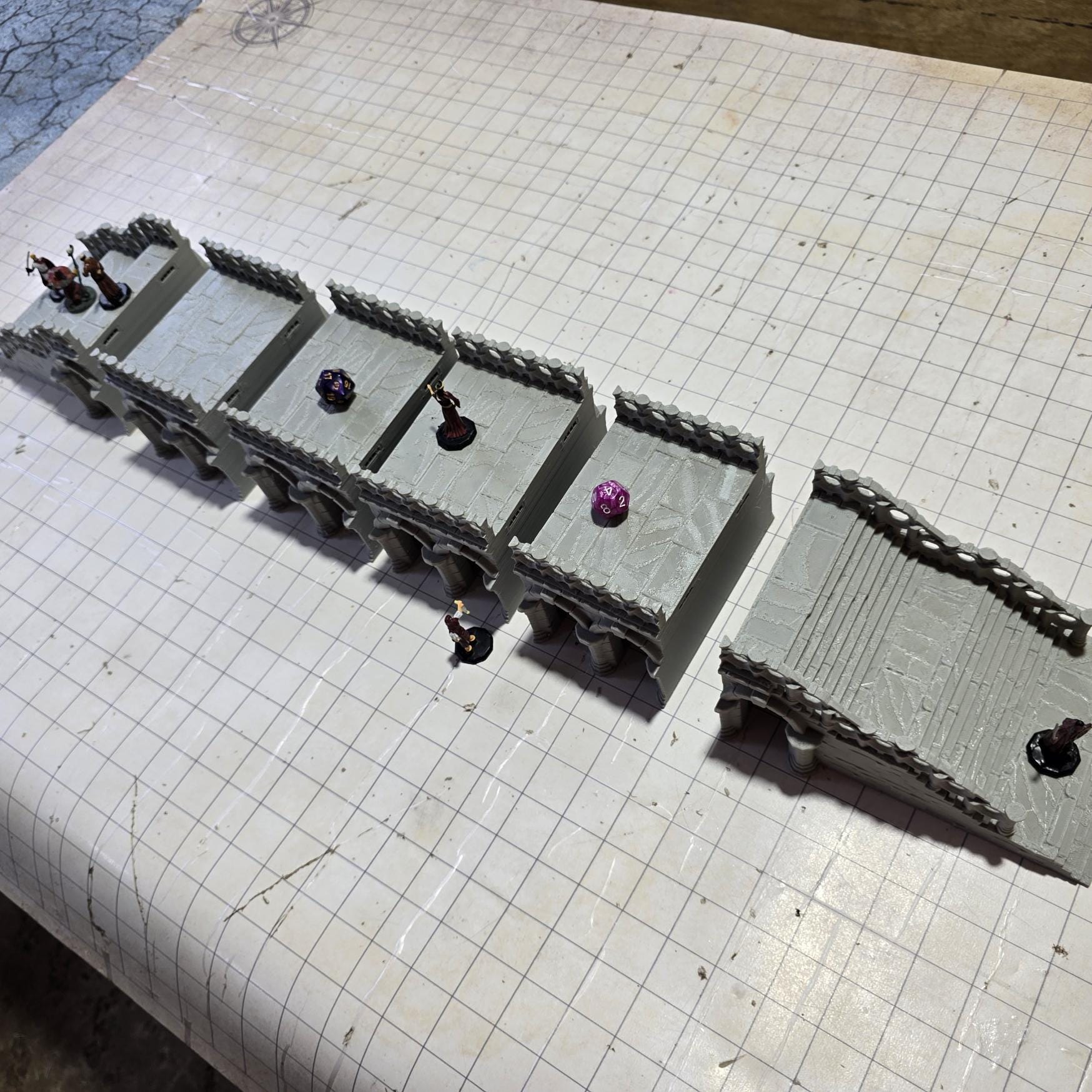 Landmark Stone Bridge: Medieval Arched Bridge 28MM Tabletop Terrain, Model Railroading, Gaming