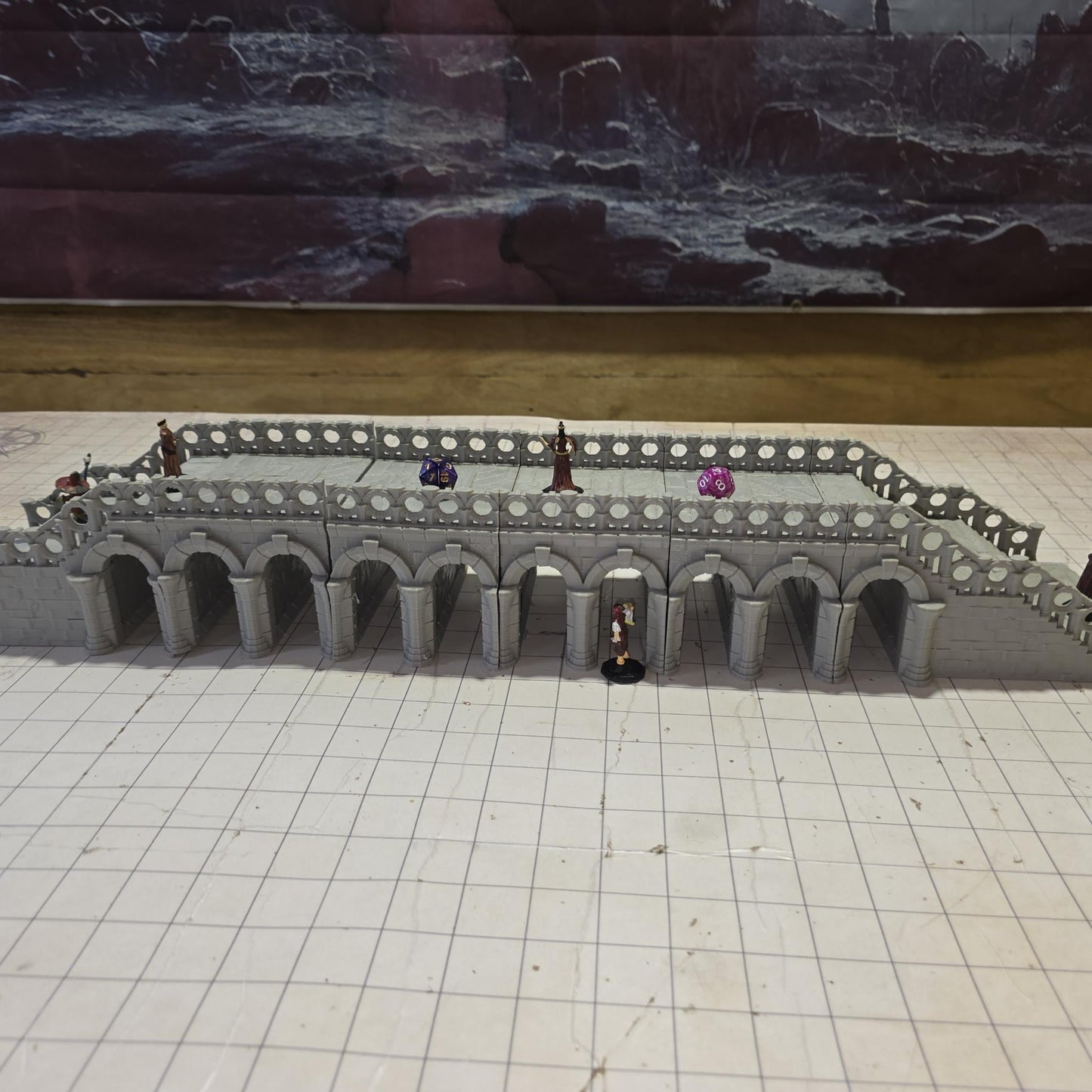 Landmark Stone Bridge: Medieval Arched Bridge 28MM Tabletop Terrain, Model Railroading, Gaming