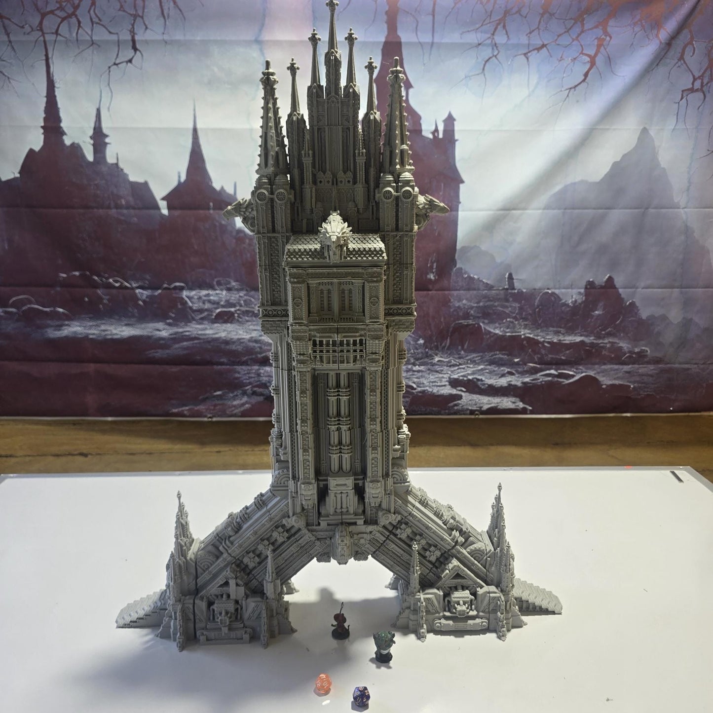 Imperium Arch Gate: Grimdark Medieval Arch Model, Detailed Tabletop Terrain for Model Railroading, 28mm Scale Fantasy Structure