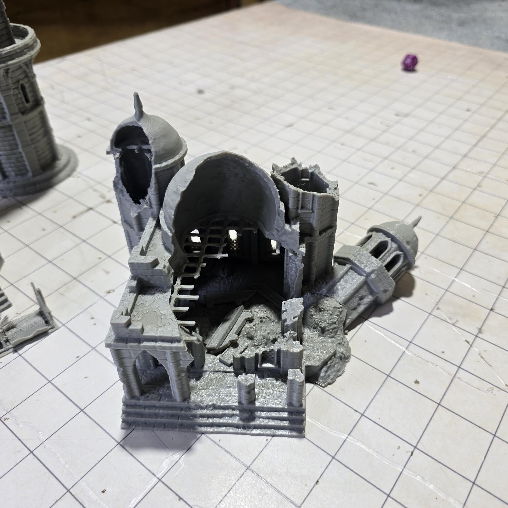 Ruined Small Mosque: Middle Eastern Religious Ruin, Tabletop Terrain, Model Railroading, Gaming