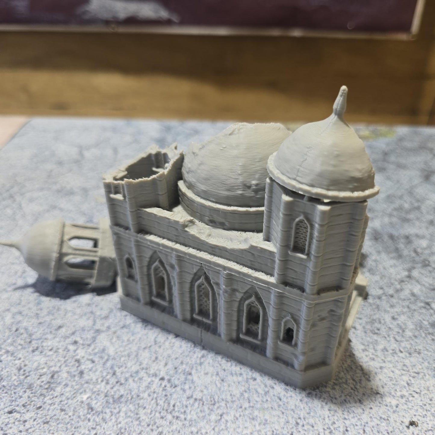 Ruined Small Mosque: Middle Eastern Religious Ruin, Tabletop Terrain, Model Railroading, Gaming