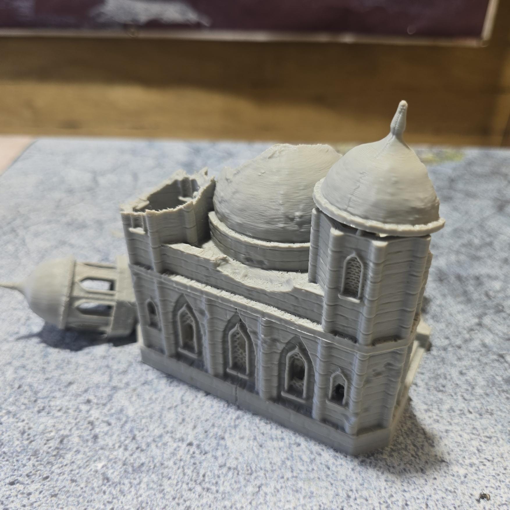 Ruined Small Mosque: Middle Eastern Religious Ruin, Tabletop Terrain, Model Railroading, Gaming