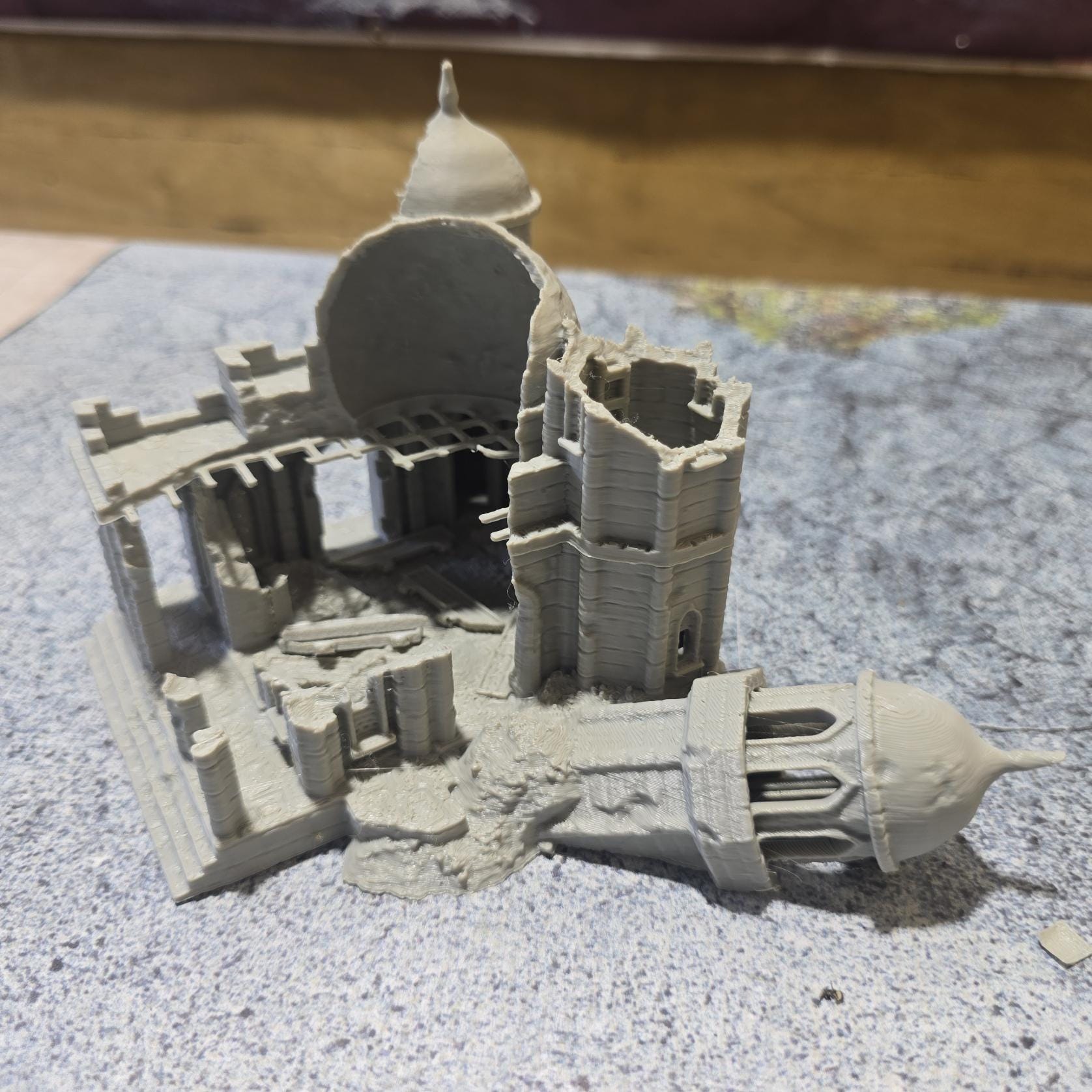 Ruined Small Mosque: Middle Eastern Religious Ruin, Tabletop Terrain, Model Railroading, Gaming