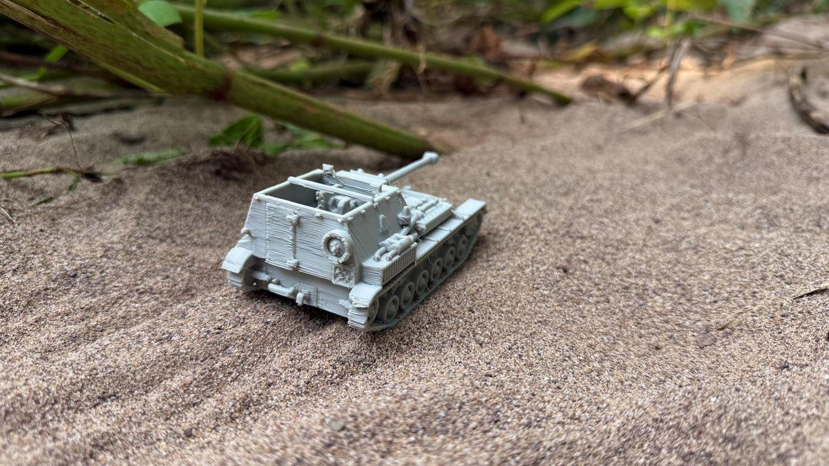 SU-85B Assault Gun: WWII Soviet Light Tank Destroyer 28MM Tabletop Terrain, Model Railroading, Gaming
