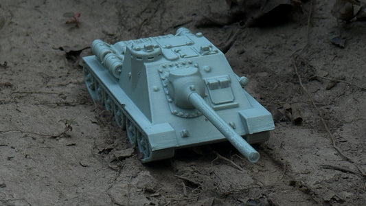 SU-100 Assault Gun: WWII Soviet Tank Destroyer 28MM Tabletop Terrain, Model Railroading, Gaming